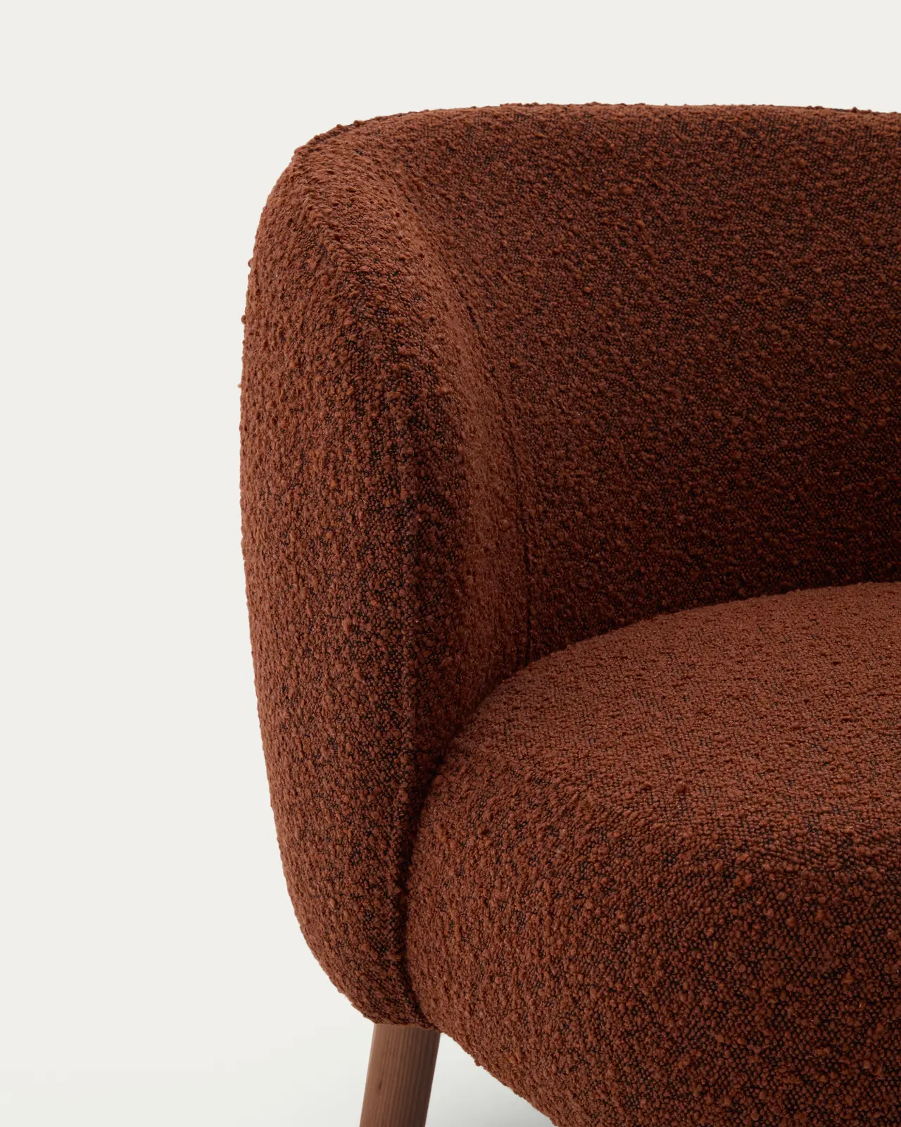 Sessel Ulit aus beiger Chenille oder Lammfellimitat mit Beinen aus massivem Eschenholz - Image 47