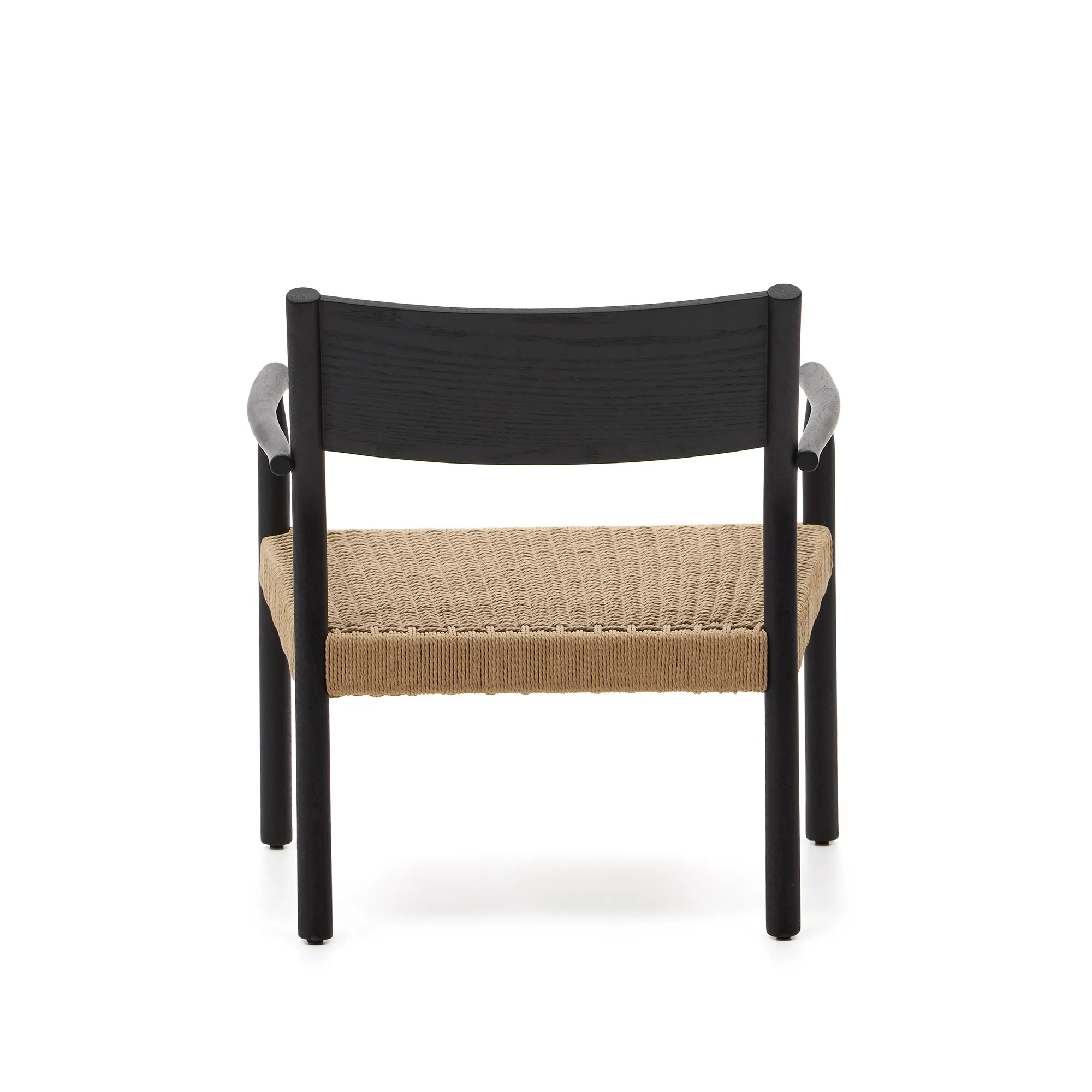 Sessel Yalia massives Eichenholz mit Nussholz-Finish und Sitz aus Papierseil FSC 100% - Image 7