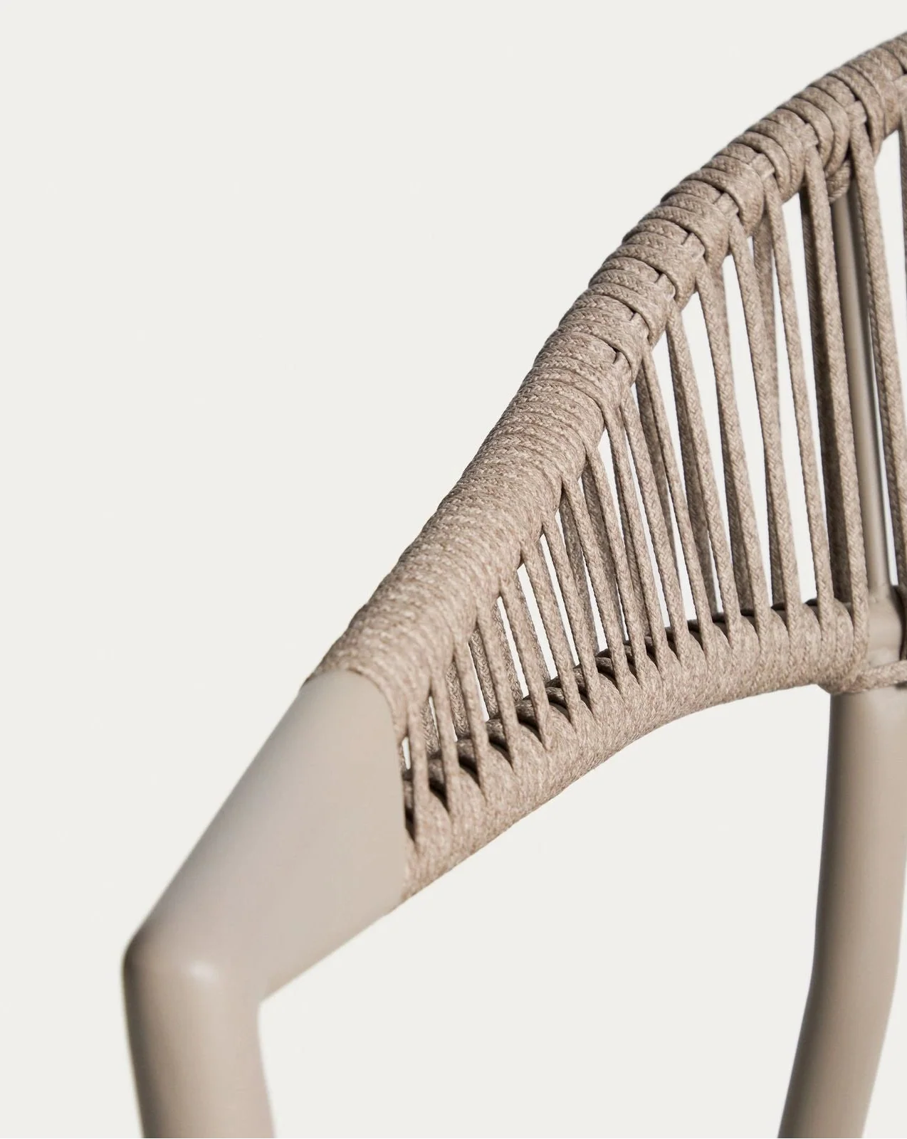 Set mit Ausziehtisch Livorno aus Aluminium in Taupe und 6 Stühlen Alimia aus Aluminium in Taupe und Synthetikseil in Braun, 233 (350) x 100 cm - Image 4