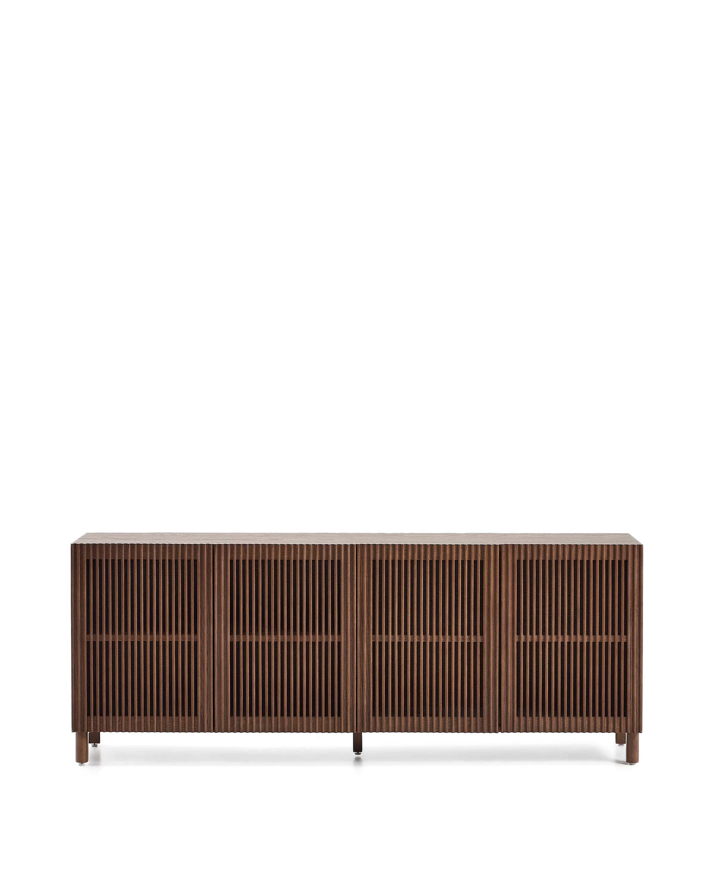 Sideboard Beyla aus Furnier und Massivholz aus Esche mit nussbaumfarbenem Finish 181 x 71,5 cm FSC 100%