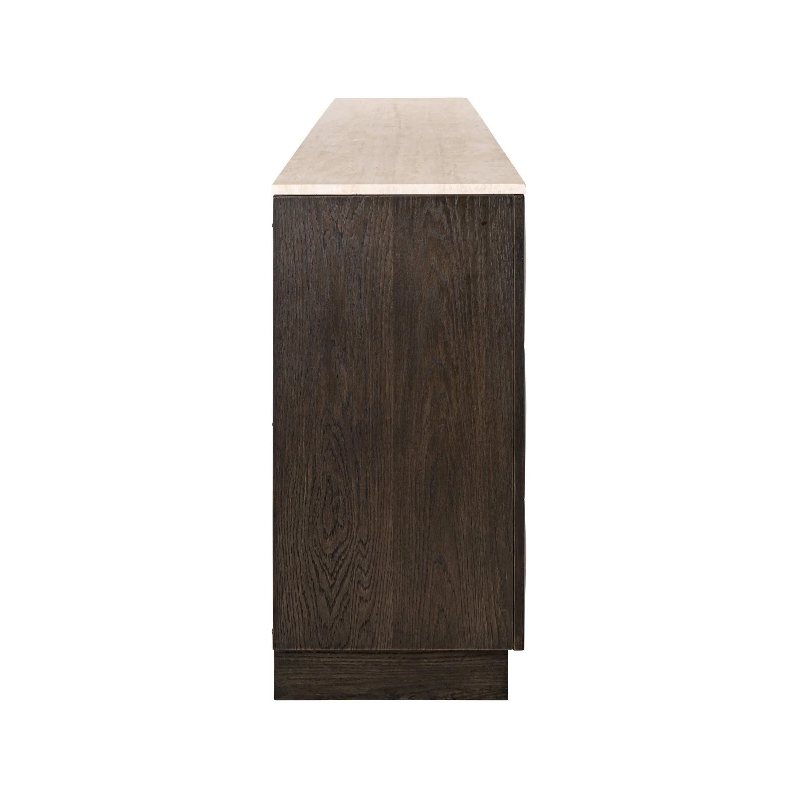Sideboard Claremont braun mit 4-Türen und 2-Regalen, 225x46 cm - Image 4