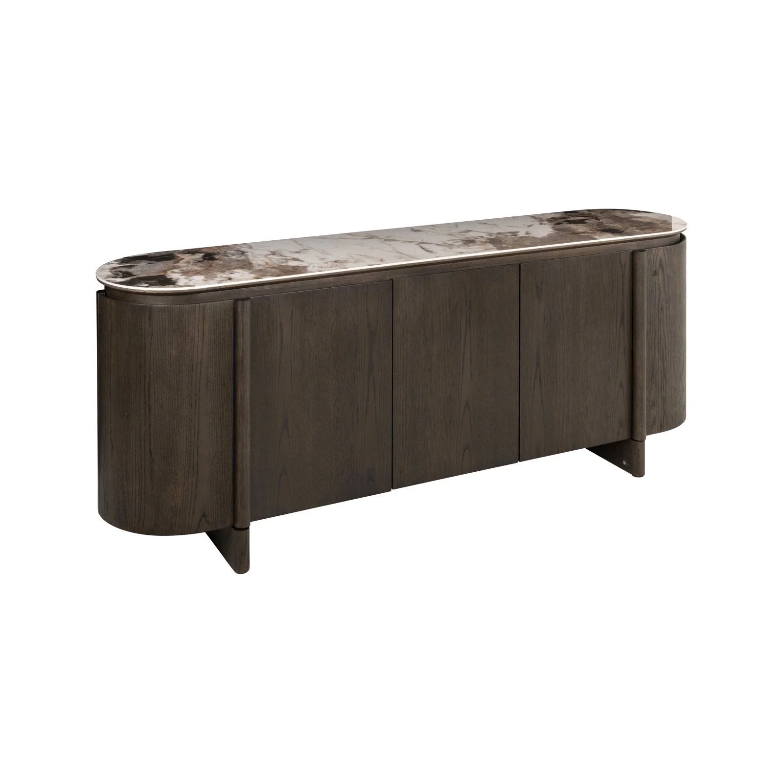 Sideboard Langford in braun mit Keramikplatte, 200x45 cm - Image 7