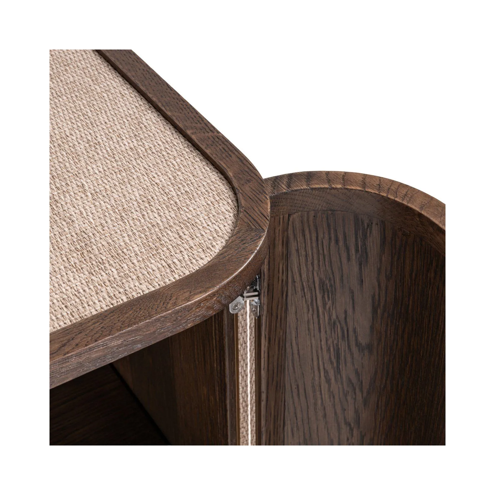Sideboard Willox aus Eiche und Leinen in beige, 90x45x86 cm - Image 9