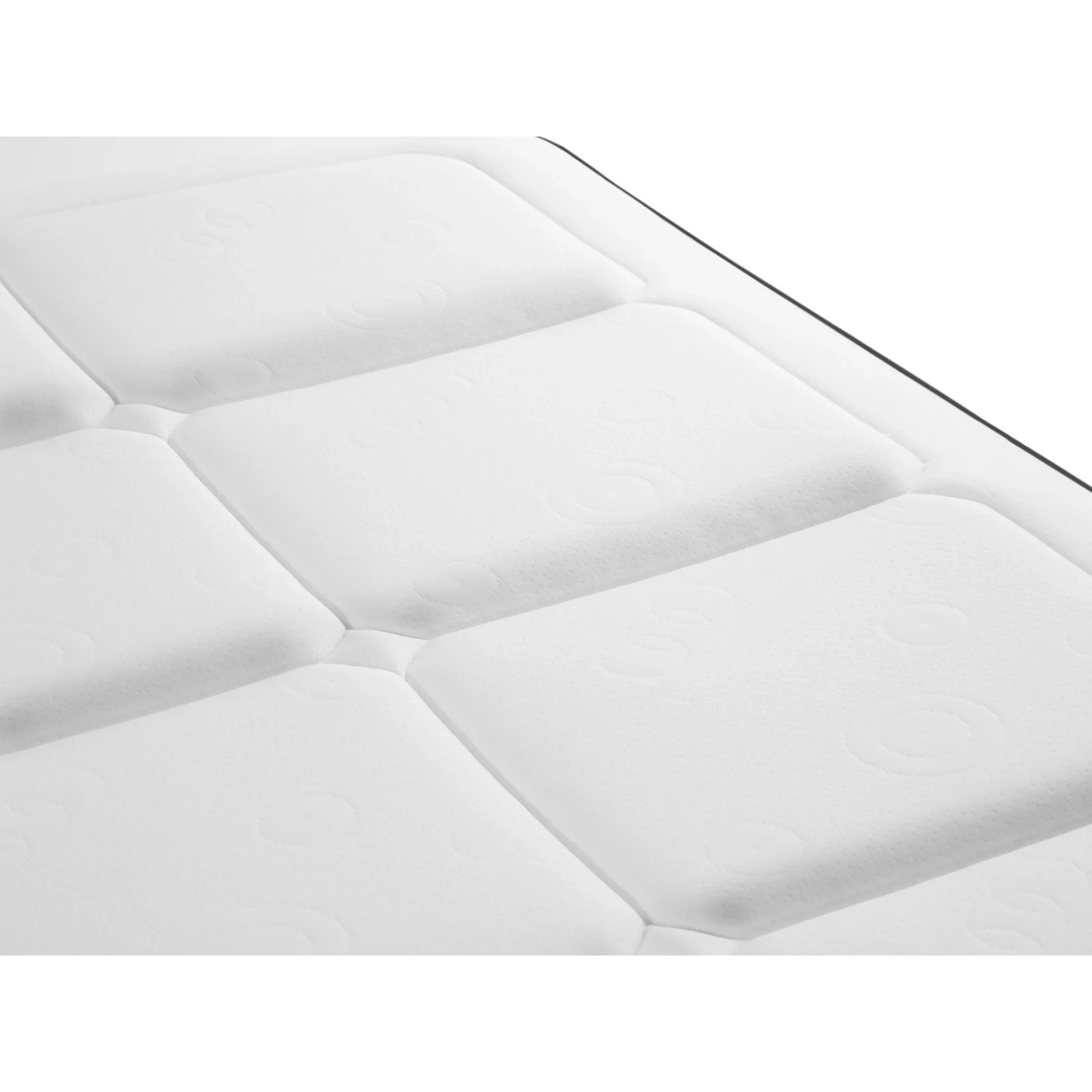 Sidi Matratze mit Taschenfederkern aus Strukturierter Stoff in Weiß und blau, 90x200 cm - Image 3