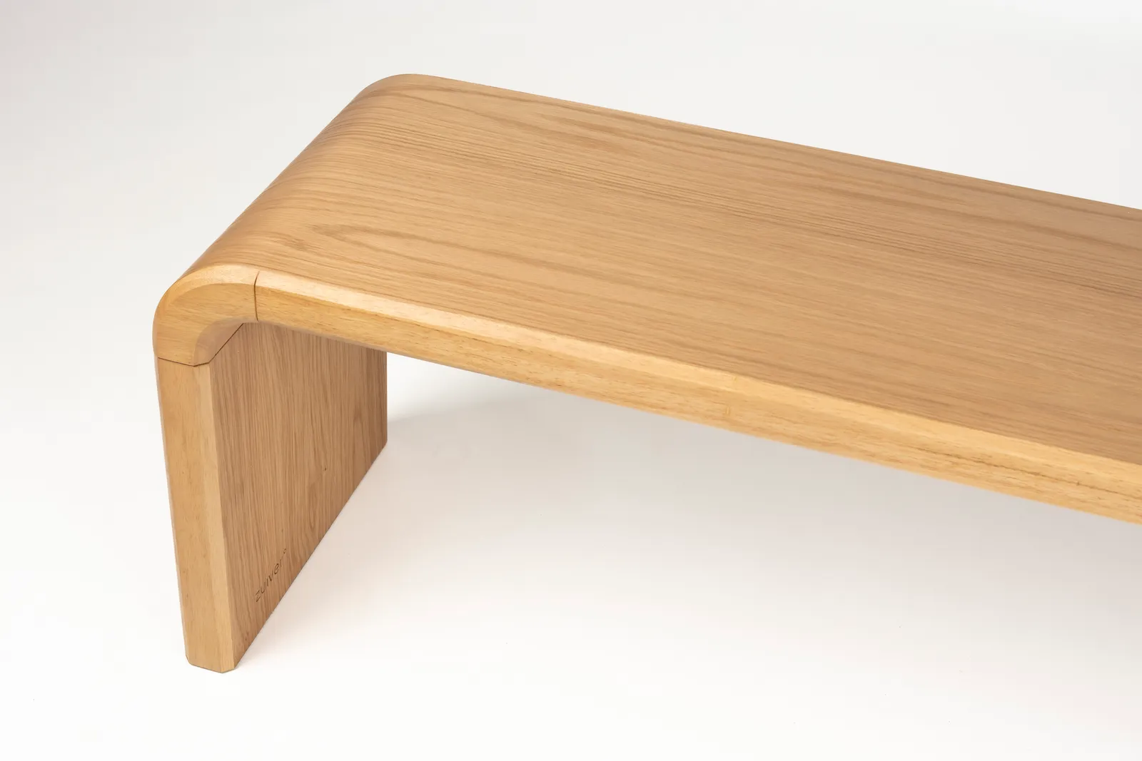 Sitzbank Brave aus Eichenfurnier und Gummibaumholz in Braun, 140×38×45 cm - Image 5