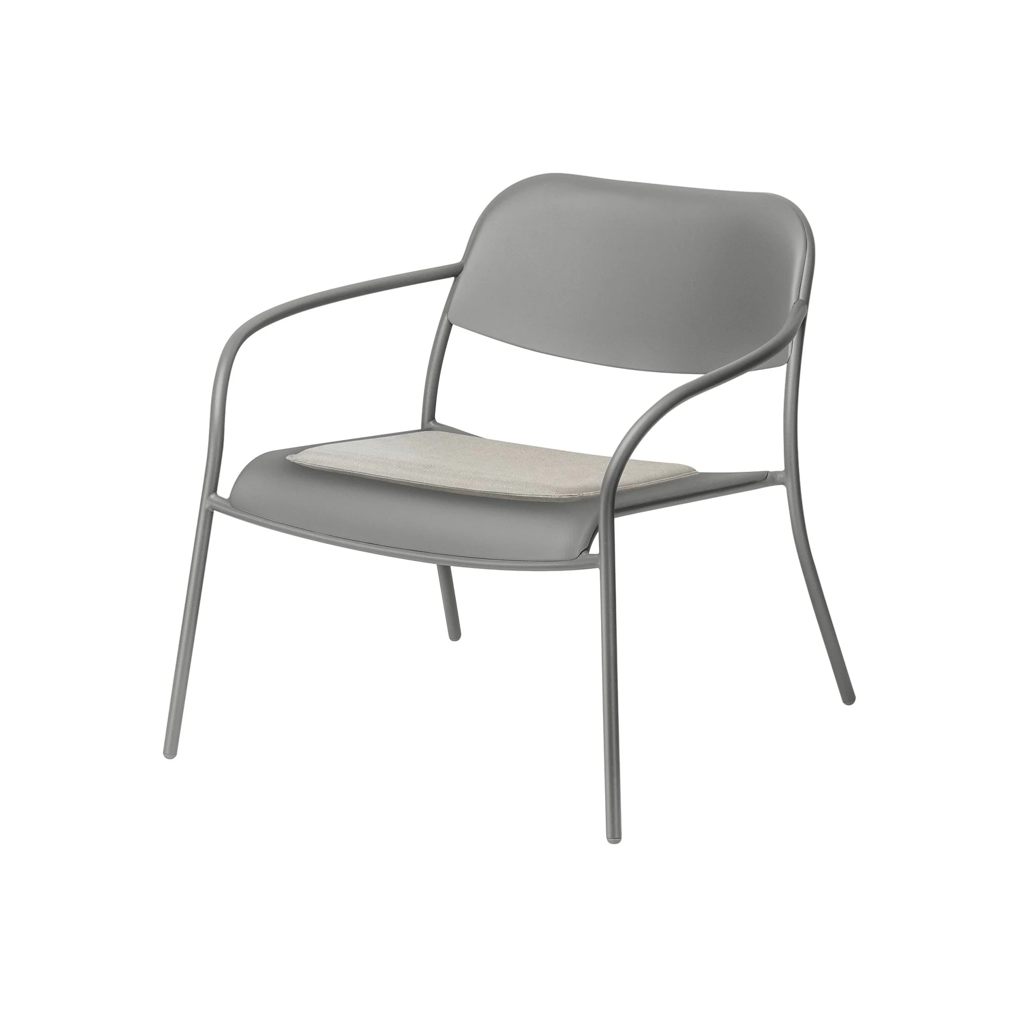 Sitzkissen - YUA - in Melange Gray für Loungesessel, 46x41 cm - Image 2