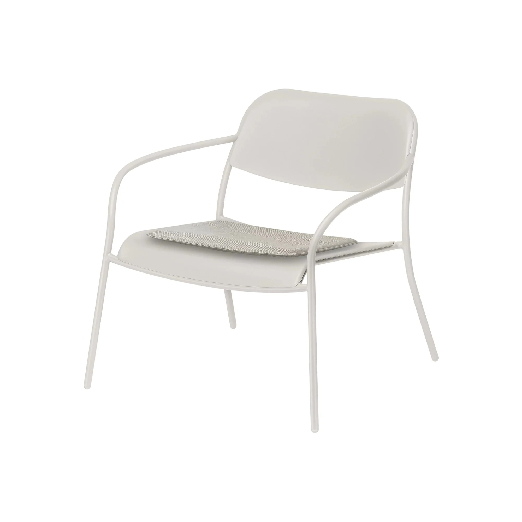 Sitzkissen - YUA - in Melange Gray für Loungesessel, 46x41 cm - Image 5