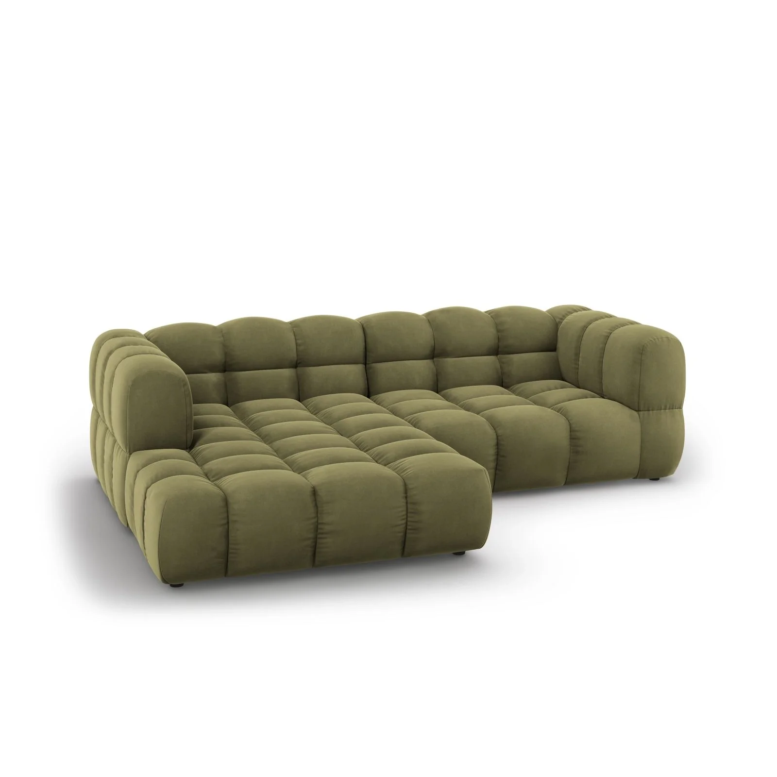 Sky 3-Sitzer Ecksofa, Linke Seite, aus Samt, 244x162x70 cm - Image 34