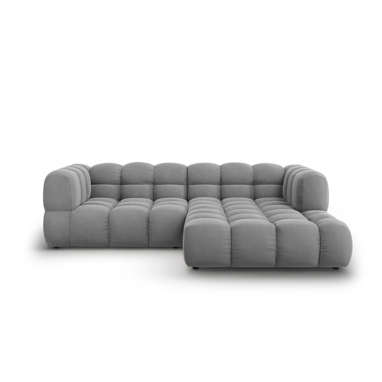 Sky 3-Sitzer Ecksofa, Rechte Seite, aus Samt, 244x162x70 cm