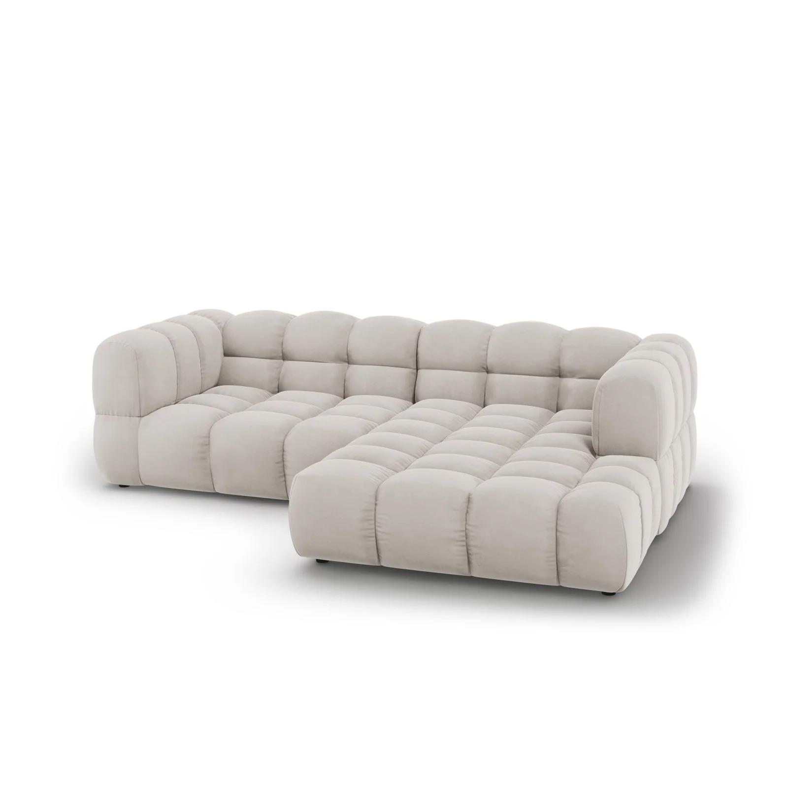Sky 3-Sitzer Ecksofa, Rechte Seite, aus Samt, 244x162x70 cm - Image 10