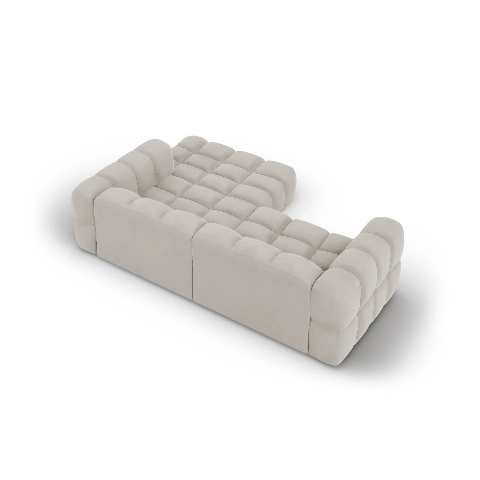Sky 3-Sitzer Ecksofa, Rechte Seite, aus Samt, 244x162x70 cm - Image 11