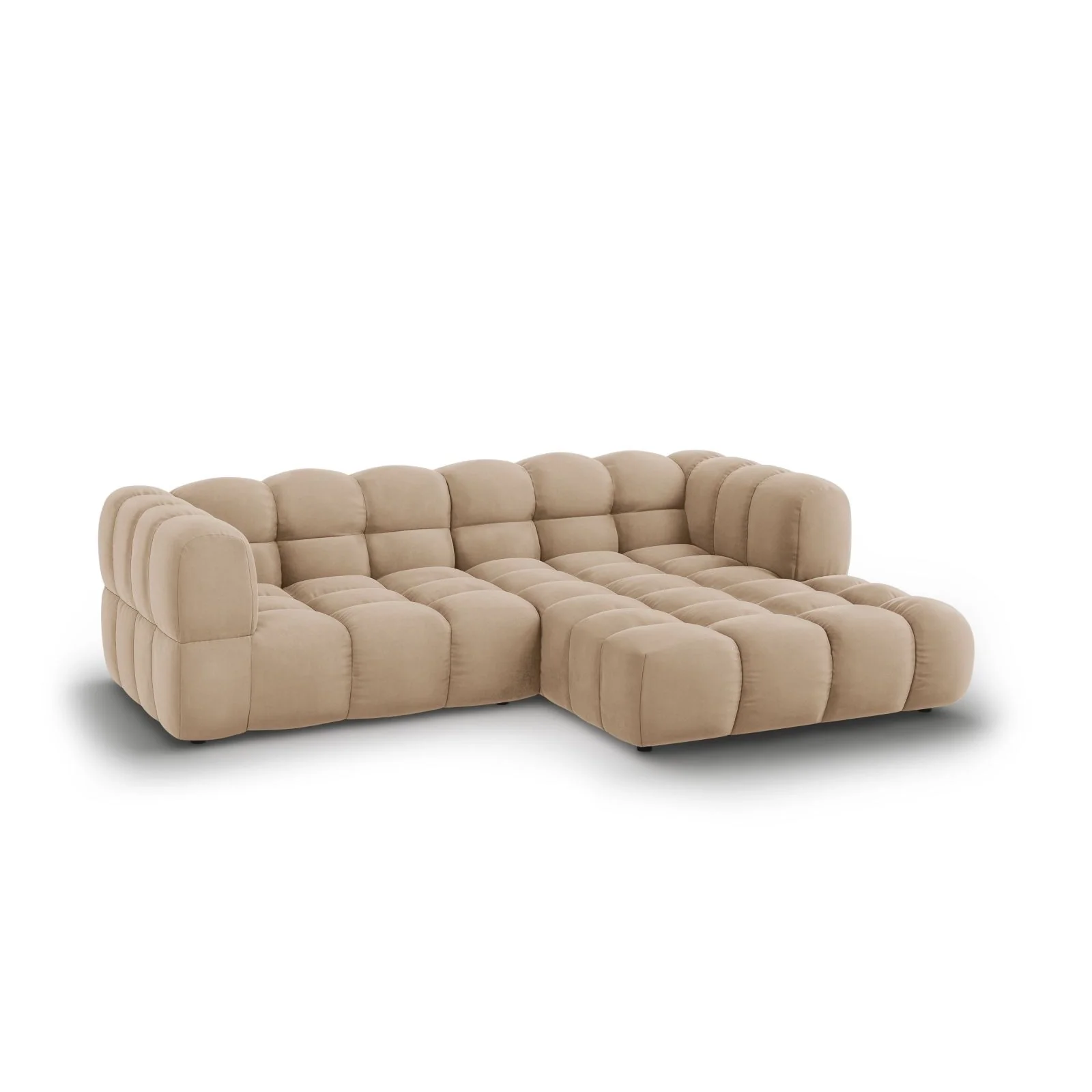 Sky 3-Sitzer Ecksofa, Rechte Seite, aus Samt, 244x162x70 cm - Image 15
