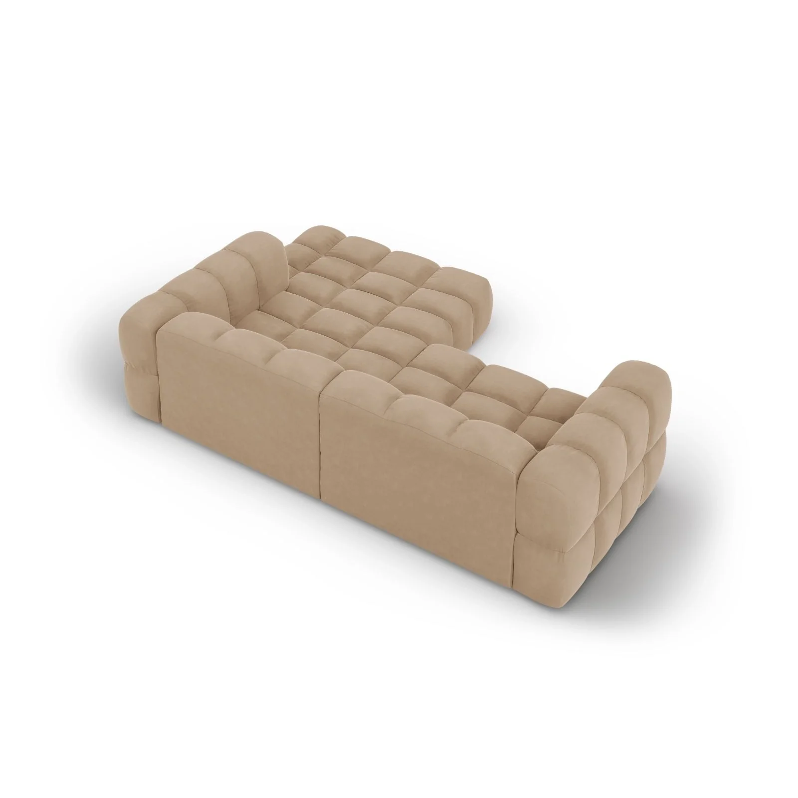 Sky 3-Sitzer Ecksofa, Rechte Seite, aus Samt, 244x162x70 cm - Image 17