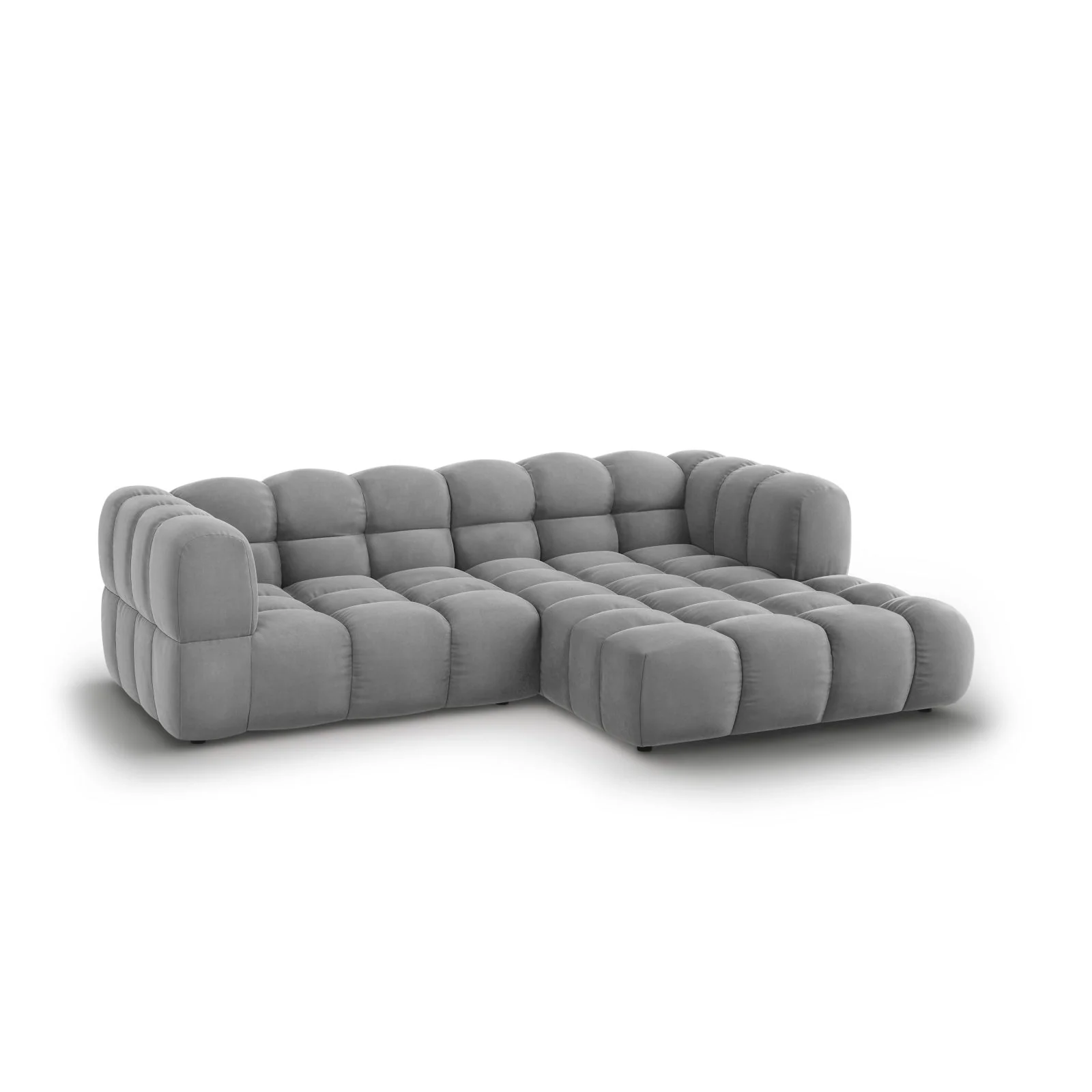 Sky 3-Sitzer Ecksofa, Rechte Seite, aus Samt, 244x162x70 cm - Image 3