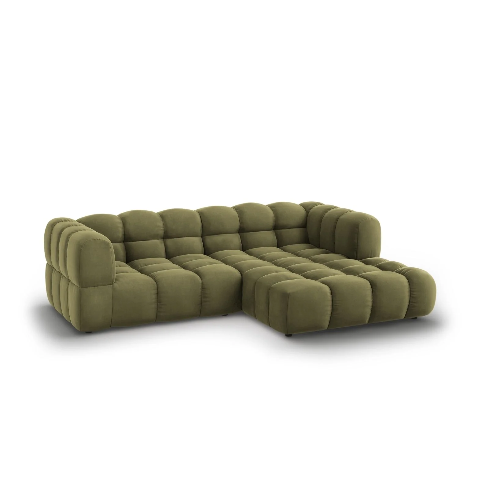 Sky 3-Sitzer Ecksofa, Rechte Seite, aus Samt, 244x162x70 cm - Image 33