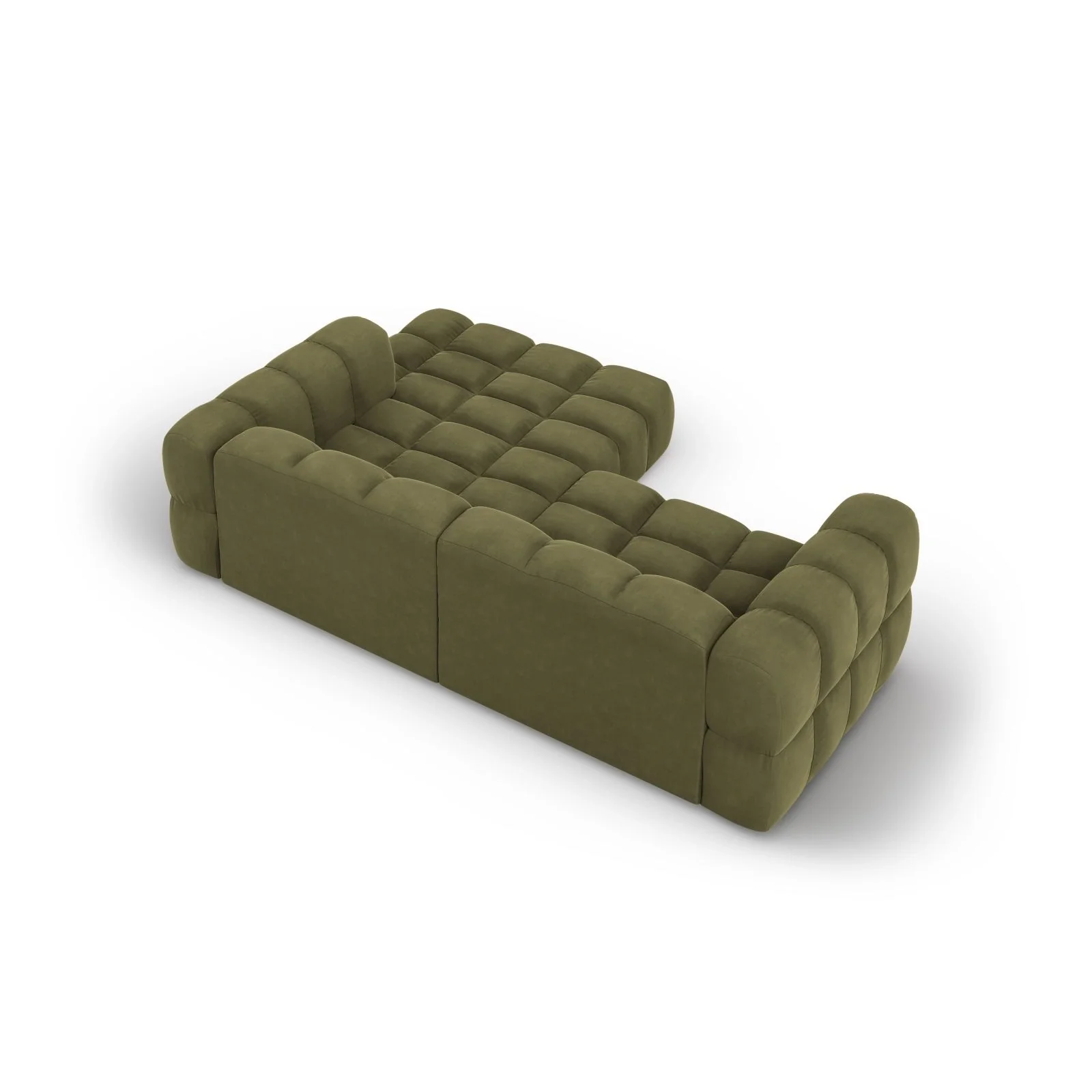 Sky 3-Sitzer Ecksofa, Rechte Seite, aus Samt, 244x162x70 cm - Image 35