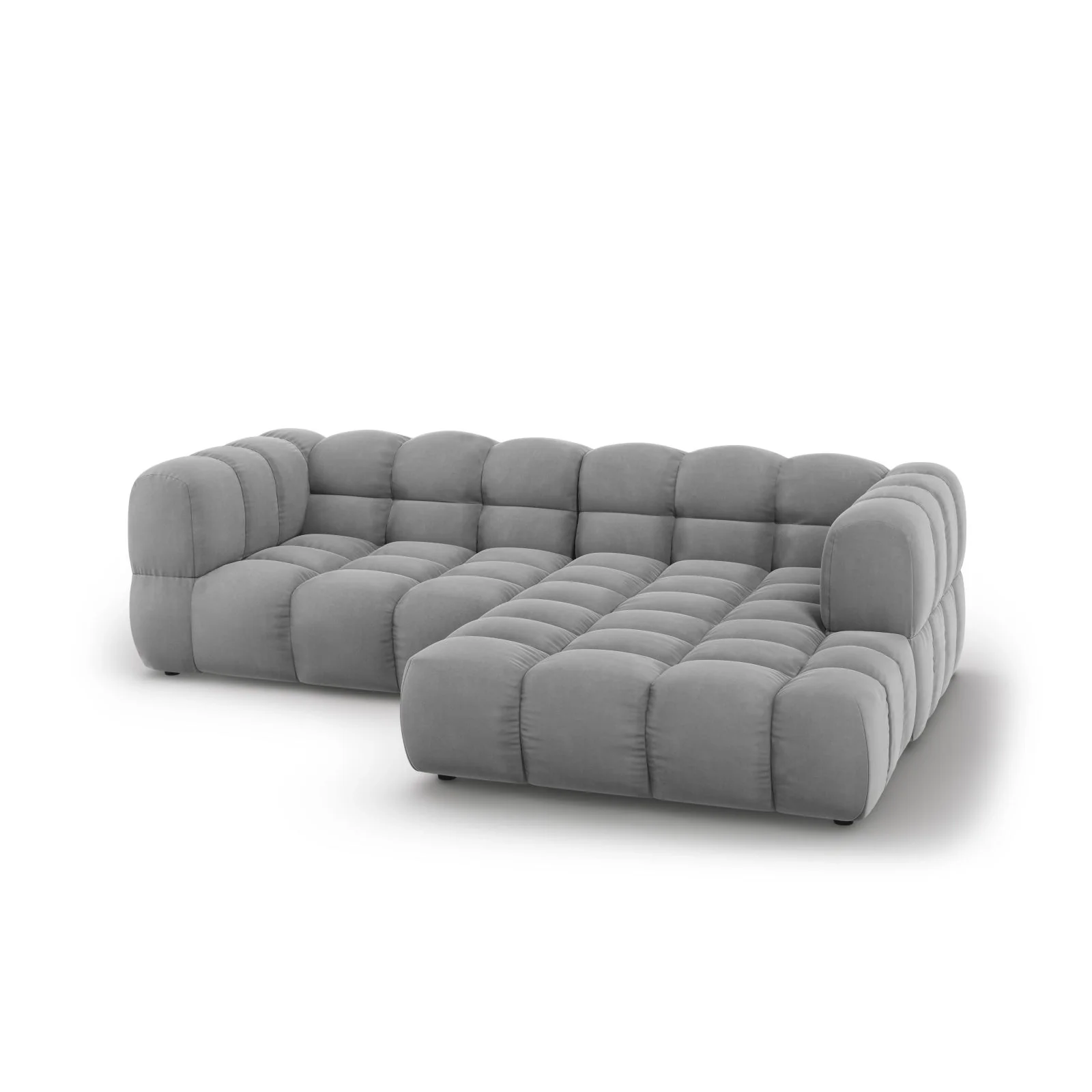 Sky 3-Sitzer Ecksofa, Rechte Seite, aus Samt, 244x162x70 cm - Image 4