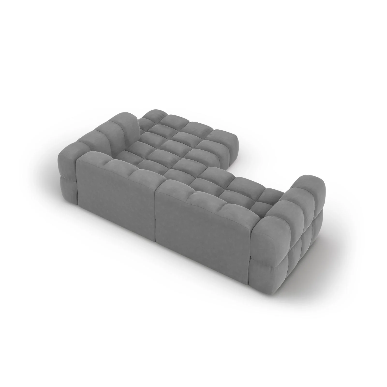 Sky 3-Sitzer Ecksofa, Rechte Seite, aus Samt, 244x162x70 cm - Image 5