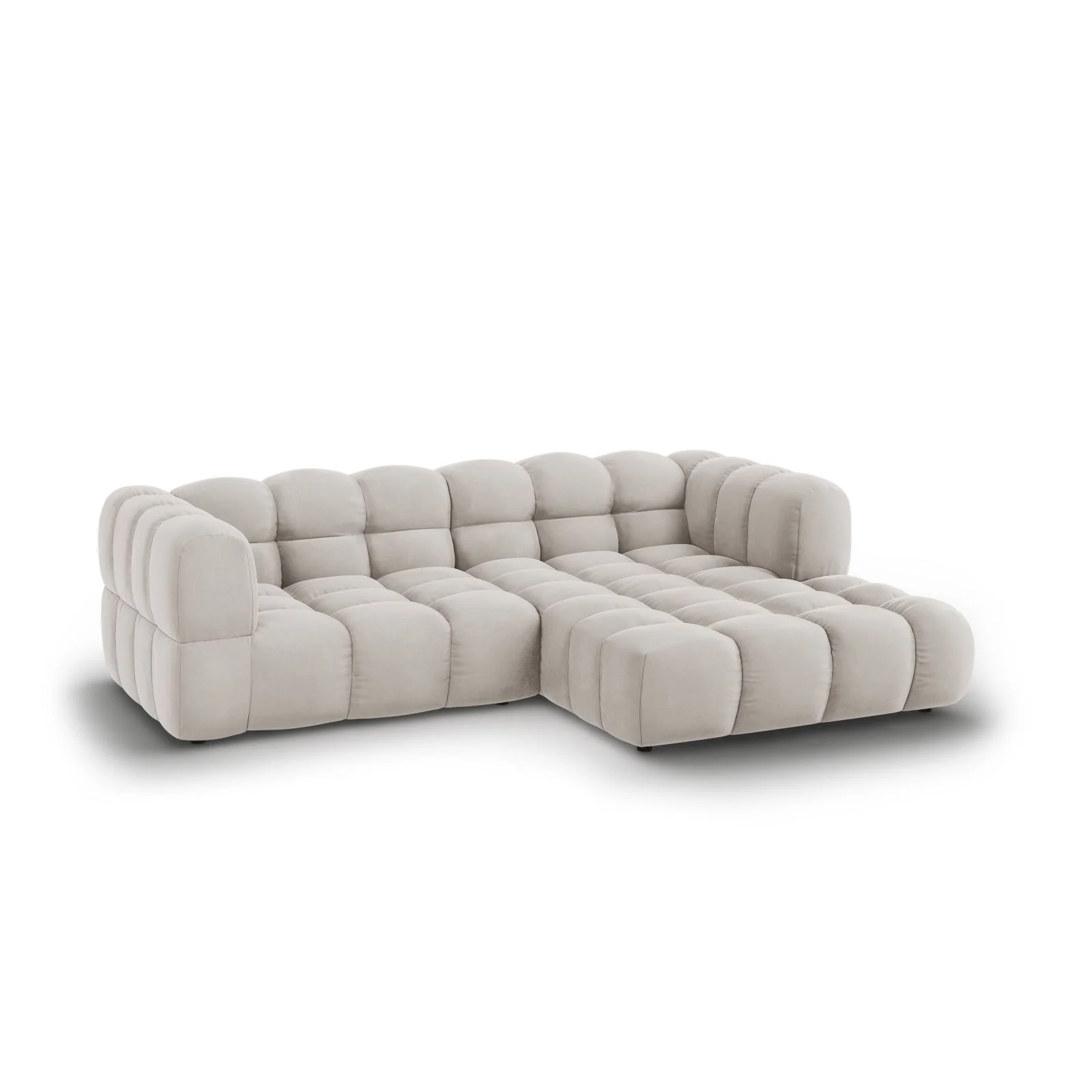 Sky 3-Sitzer Ecksofa, Rechte Seite, aus Samt, 244x162x70 cm - Image 9