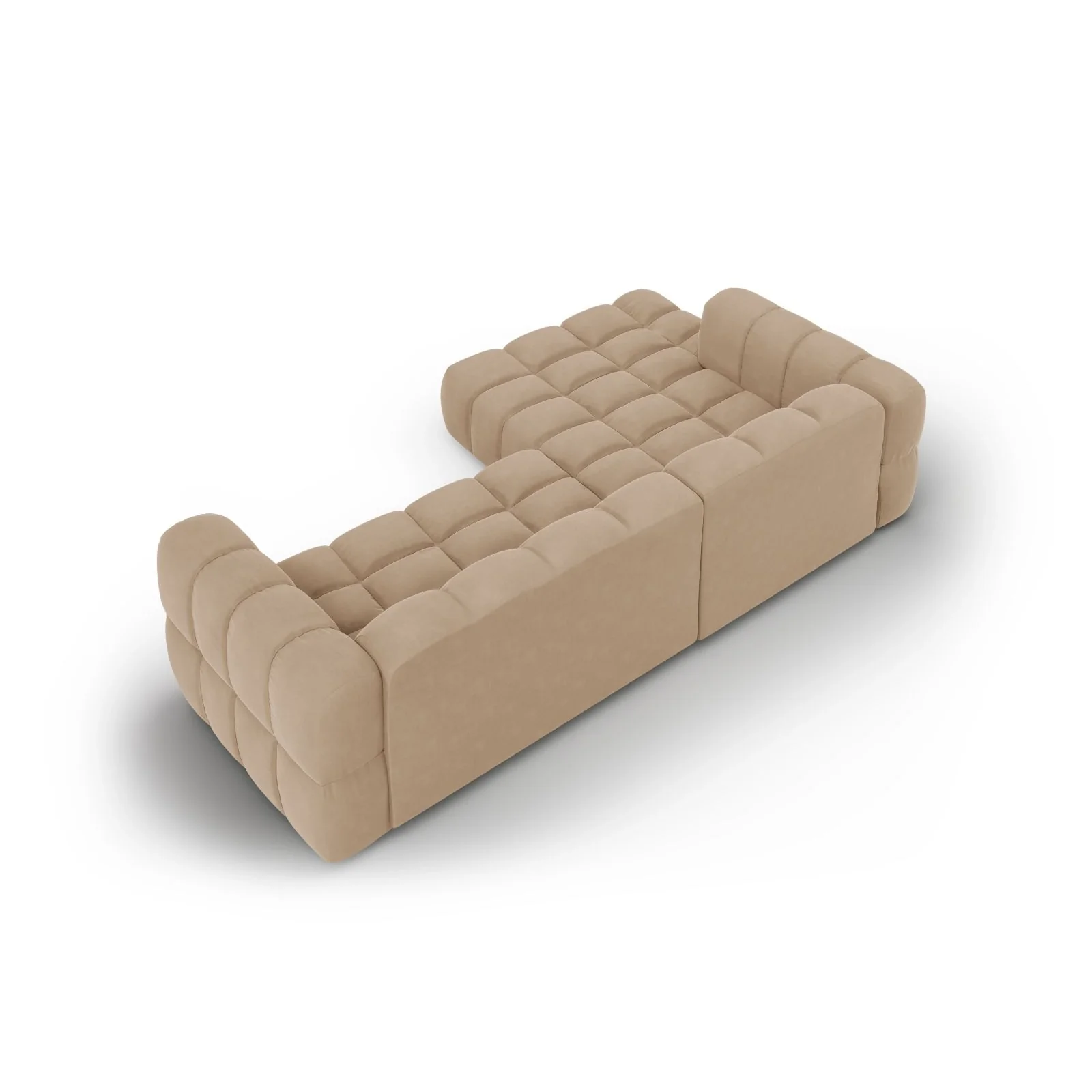 Sky 4-Sitzer Ecksofa, Linke Seite, aus Samt, 272x162x70 cm - Image 14