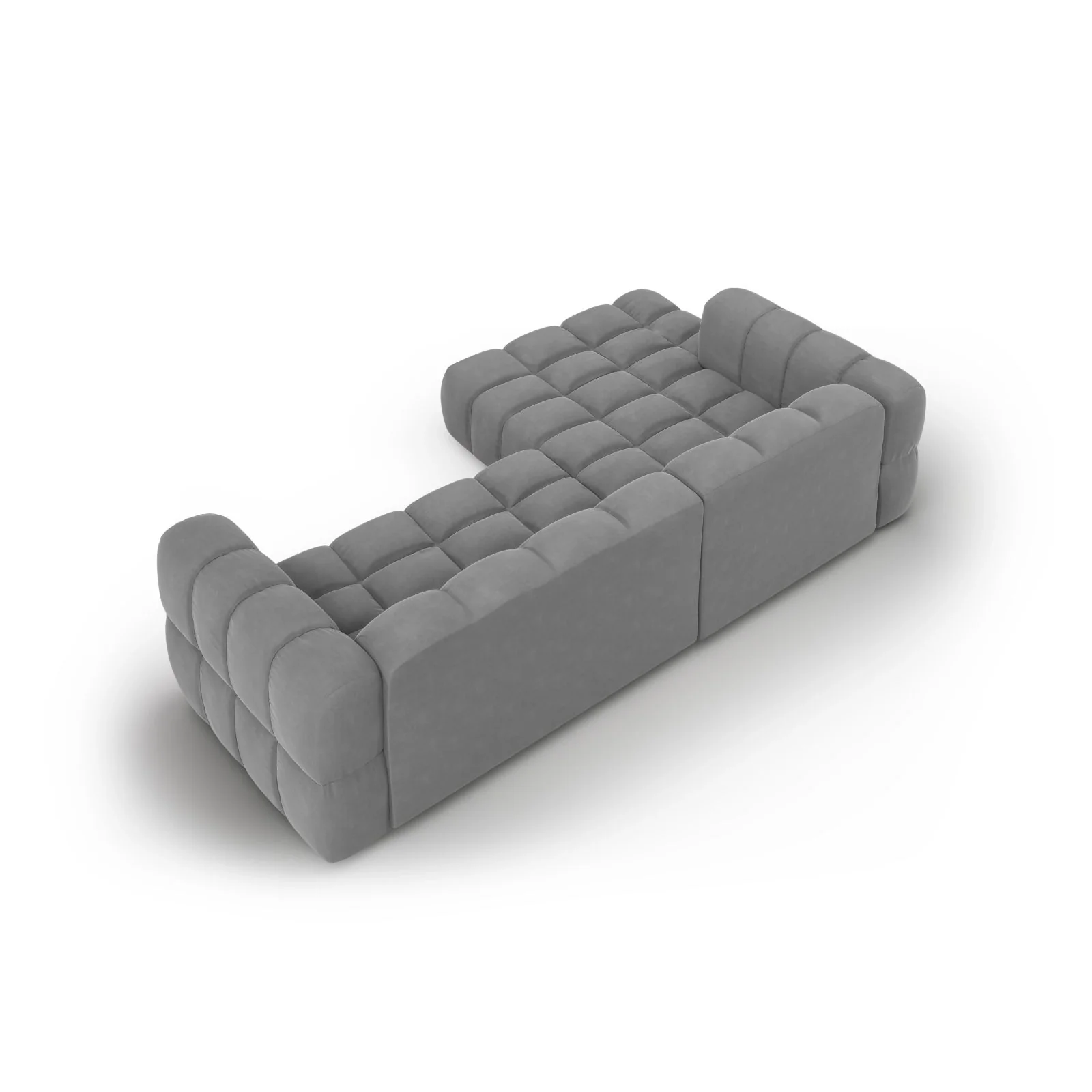 Sky 4-Sitzer Ecksofa, Linke Seite, aus Samt, 272x162x70 cm - Image 4