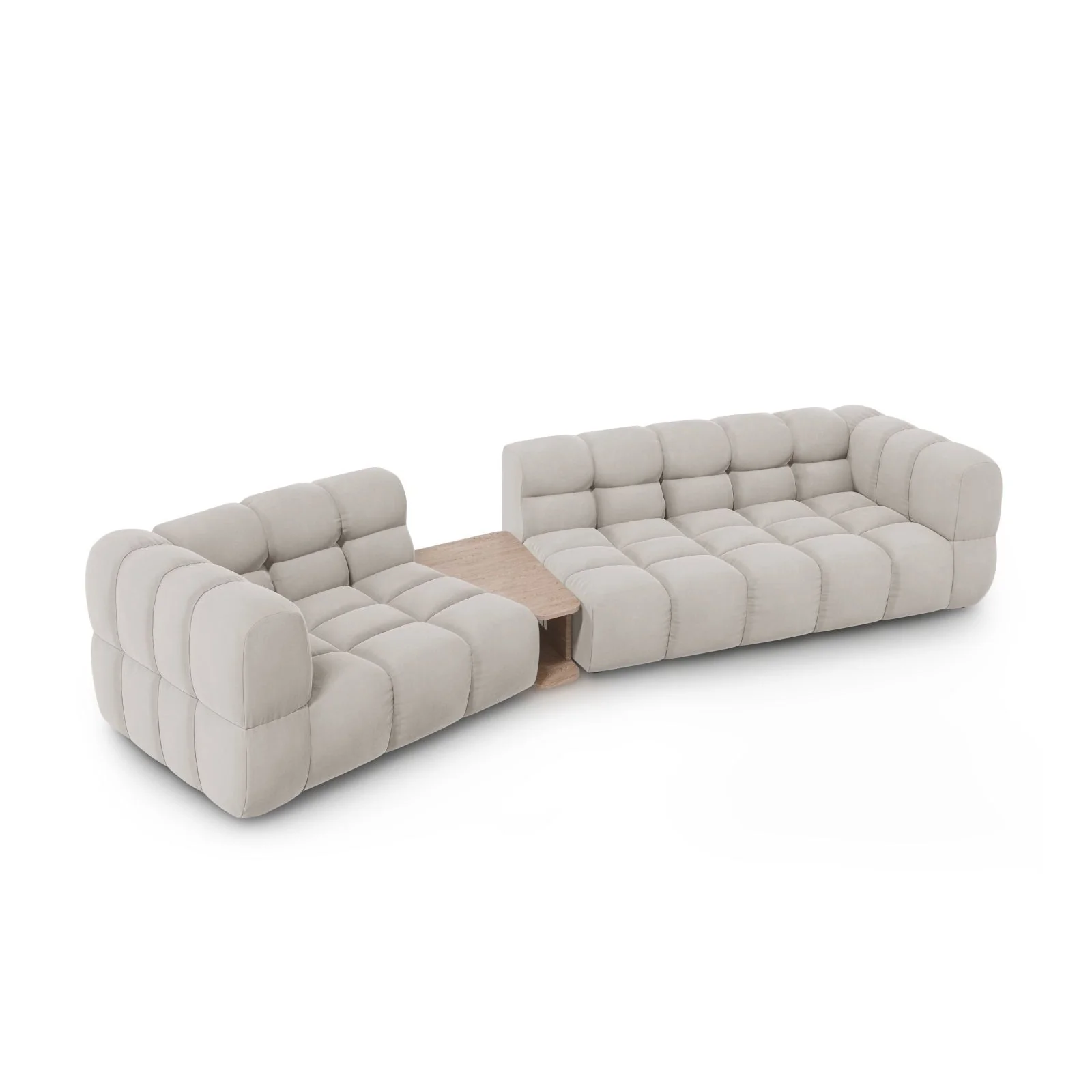 Sky Modulares 3-Sitzer Sofa, Linke Seite, aus Samt, 353x148 cm - Image 10