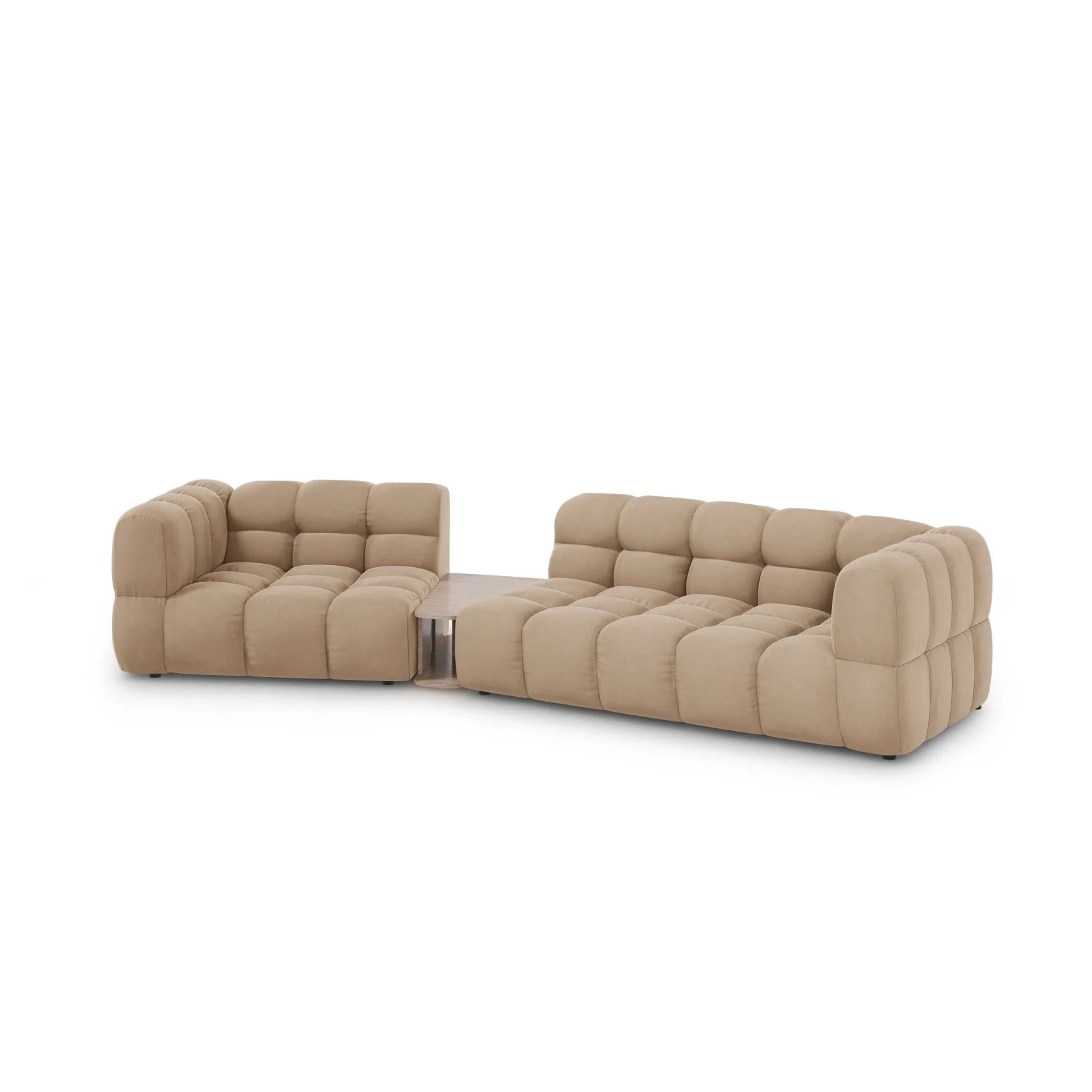 Sky Modulares 3-Sitzer Sofa, Linke Seite, aus Samt, 353x148 cm - Image 15