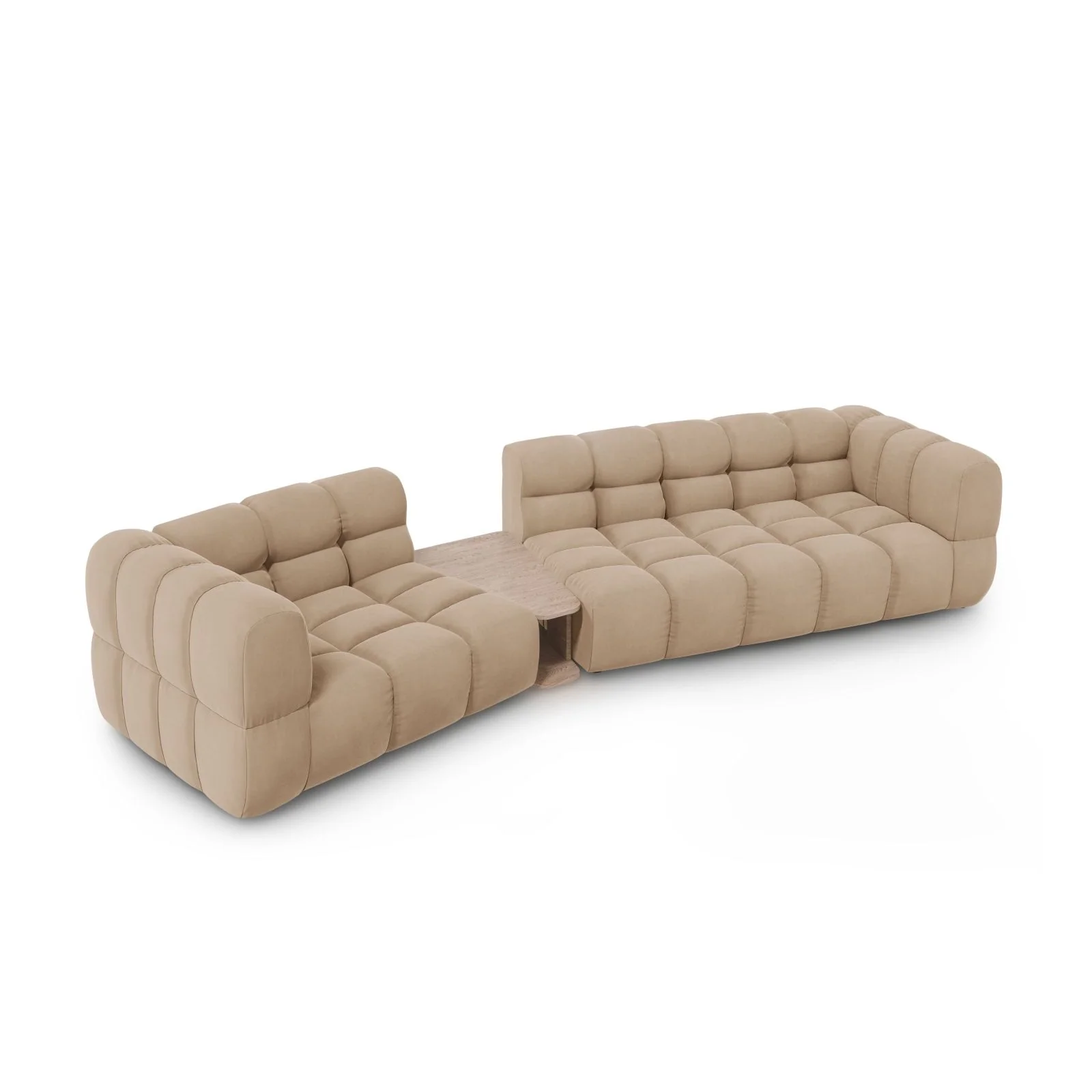 Sky Modulares 3-Sitzer Sofa, Linke Seite, aus Samt, 353x148 cm - Image 16