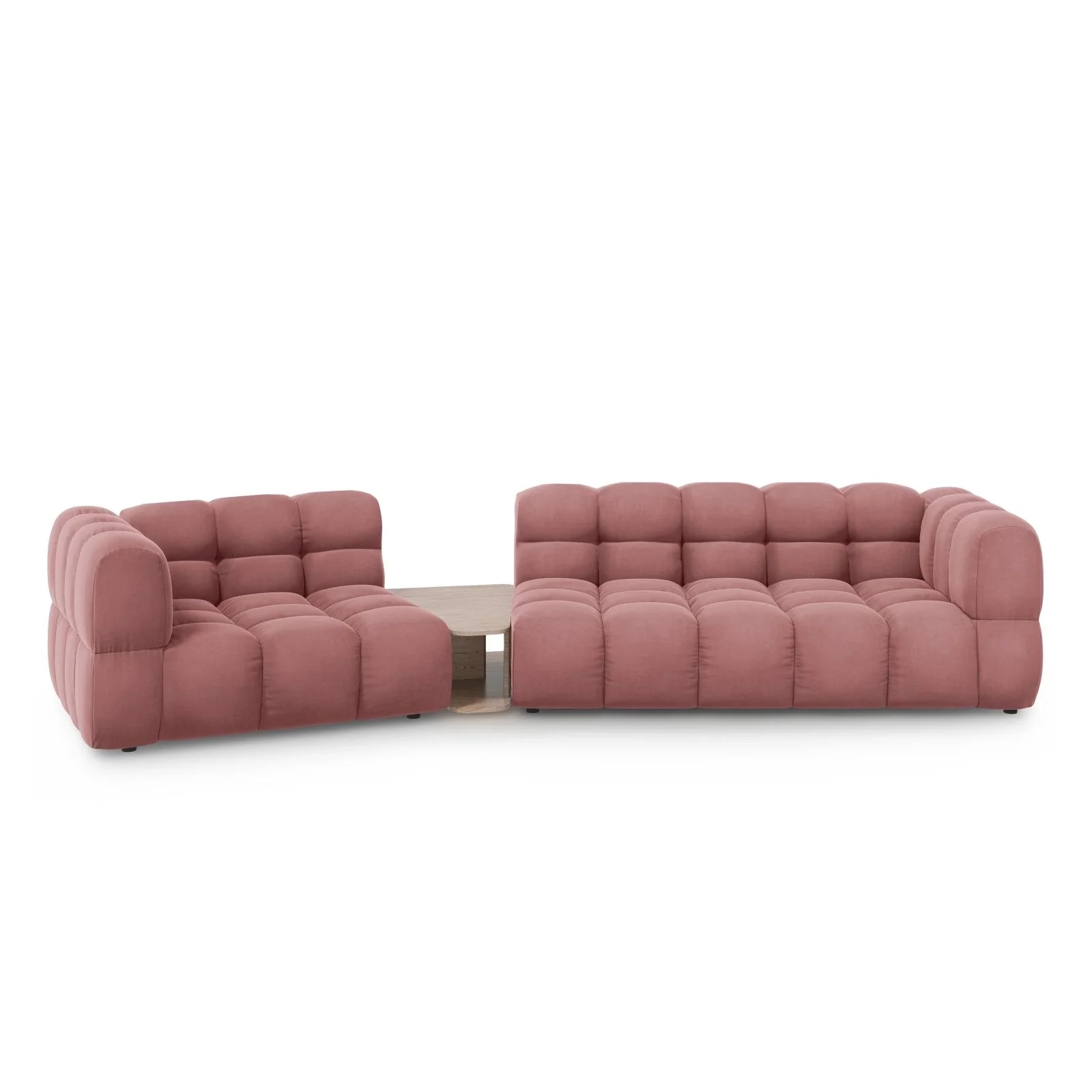 Sky Modulares 3-Sitzer Sofa, Linke Seite, aus Samt, 353x148 cm - Image 19