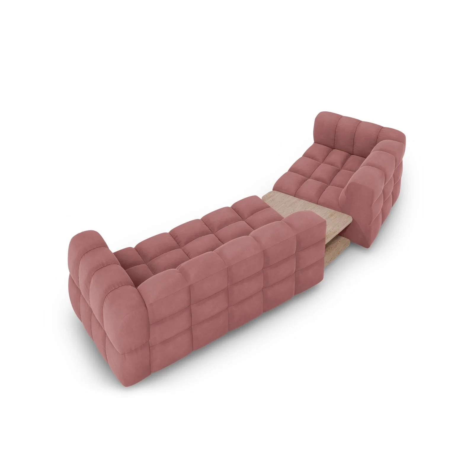 Sky Modulares 3-Sitzer Sofa, Linke Seite, aus Samt, 353x148 cm - Image 23