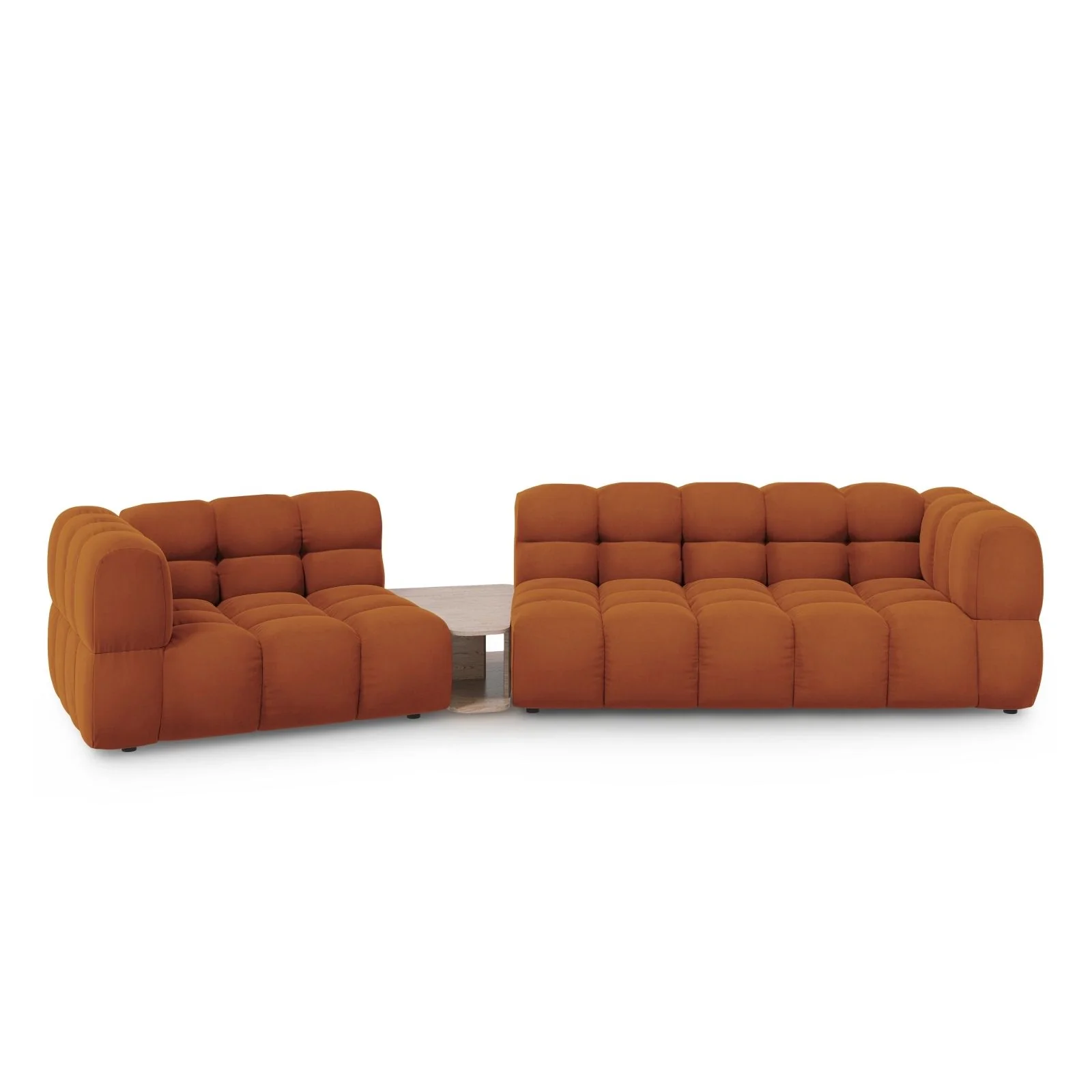 Sky Modulares 3-Sitzer Sofa, Linke Seite, aus Samt, 353x148 cm - Image 25