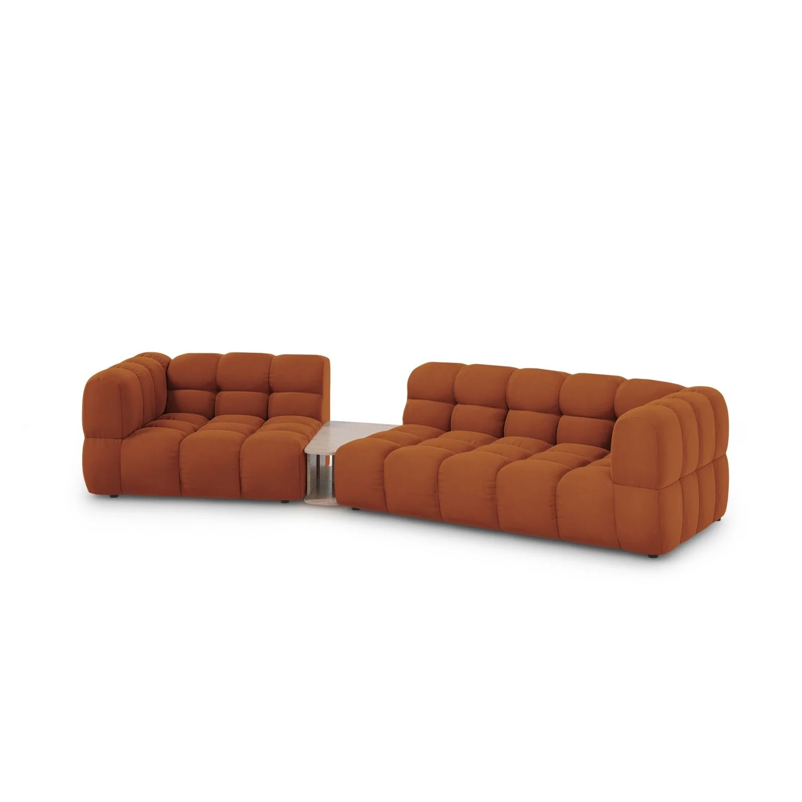 Sky Modulares 3-Sitzer Sofa, Linke Seite, aus Samt, 353x148 cm - Image 27