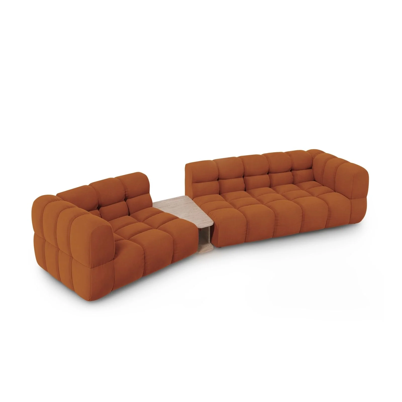 Sky Modulares 3-Sitzer Sofa, Linke Seite, aus Samt, 353x148 cm - Image 28