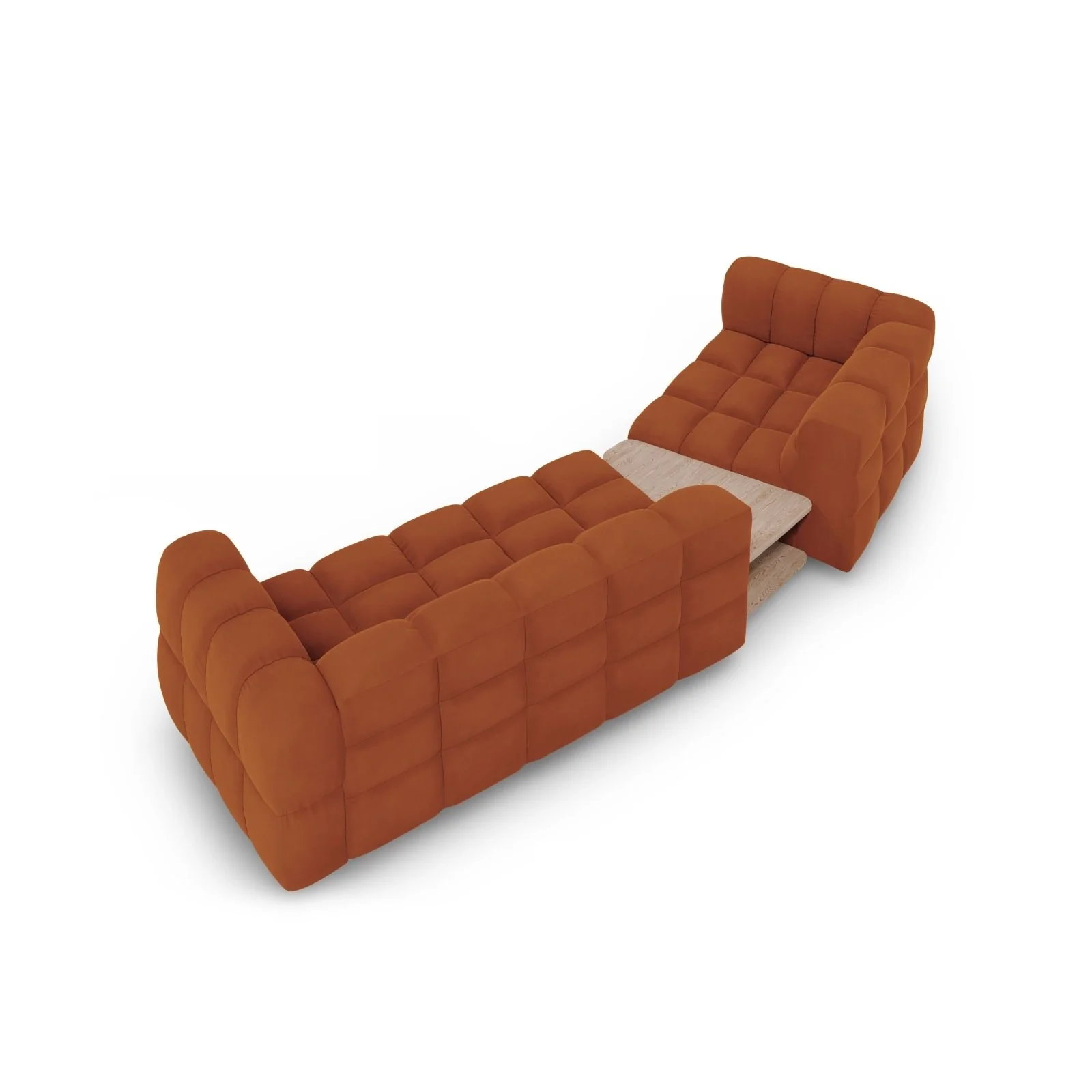 Sky Modulares 3-Sitzer Sofa, Linke Seite, aus Samt, 353x148 cm - Image 29