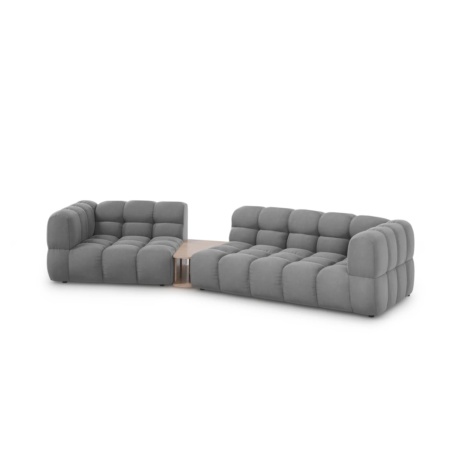 Sky Modulares 3-Sitzer Sofa, Linke Seite, aus Samt, 353x148 cm - Image 3