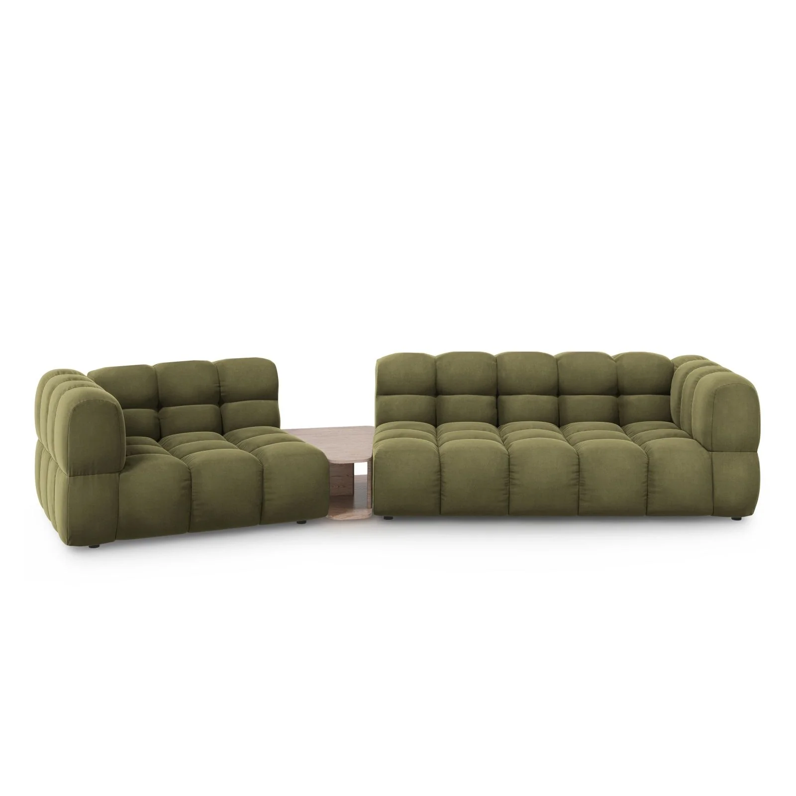 Sky Modulares 3-Sitzer Sofa, Linke Seite, aus Samt, 353x148 cm - Image 31