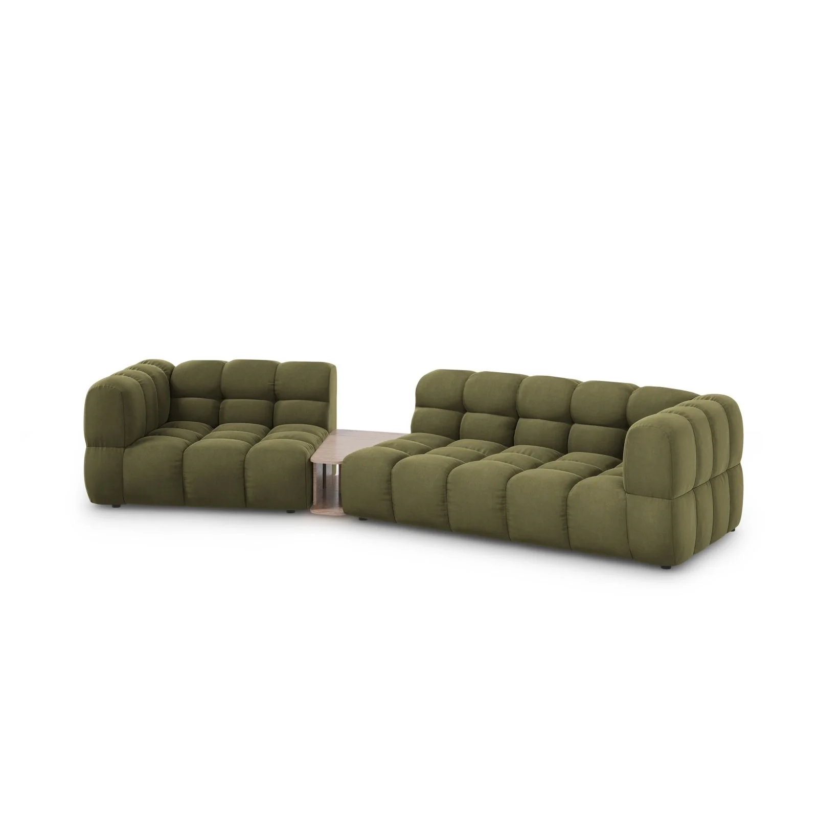 Sky Modulares 3-Sitzer Sofa, Linke Seite, aus Samt, 353x148 cm - Image 33