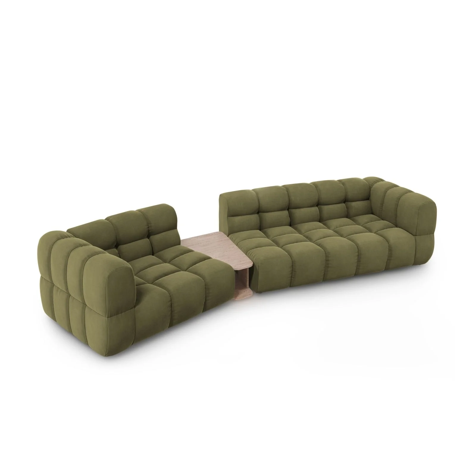 Sky Modulares 3-Sitzer Sofa, Linke Seite, aus Samt, 353x148 cm - Image 34