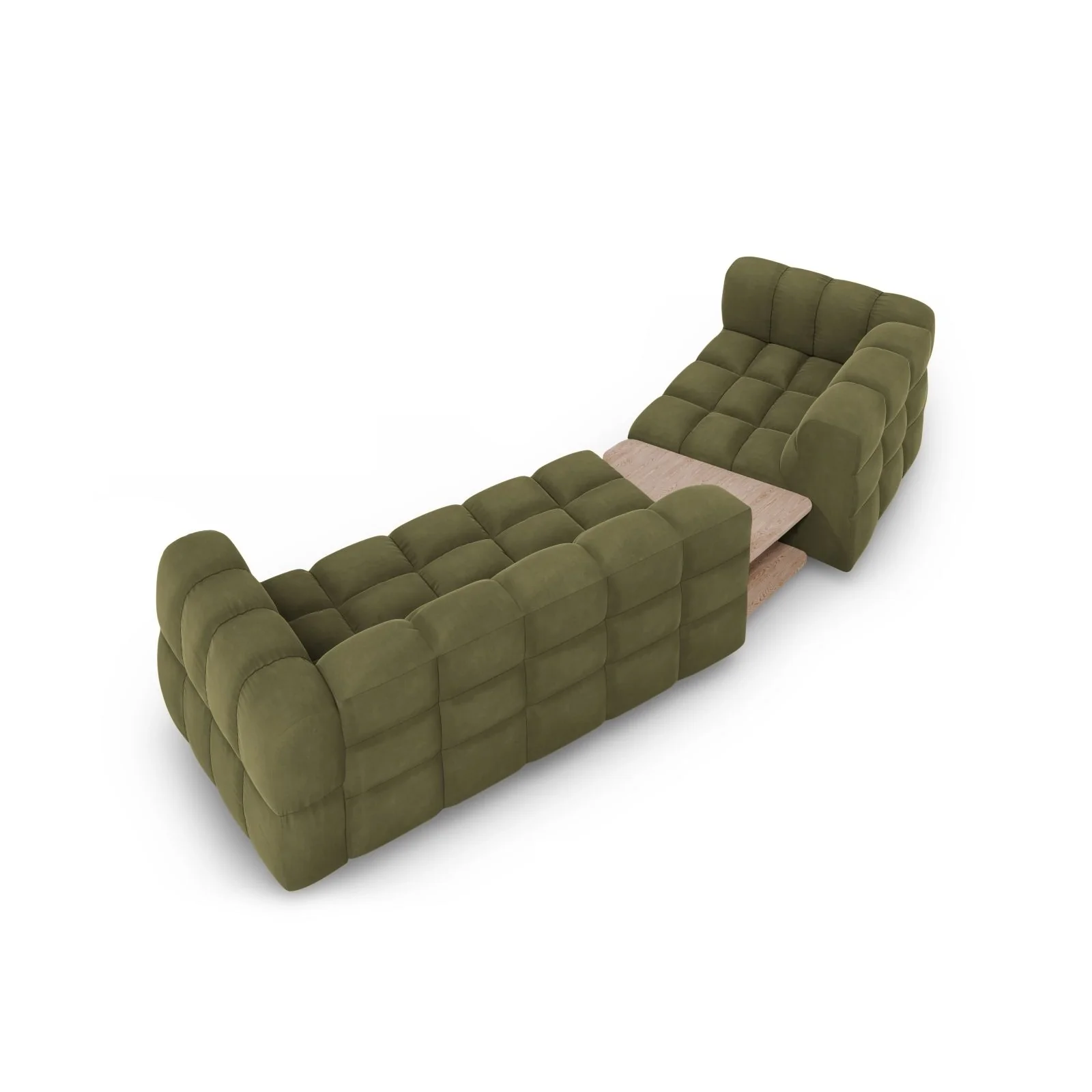 Sky Modulares 3-Sitzer Sofa, Linke Seite, aus Samt, 353x148 cm - Image 35