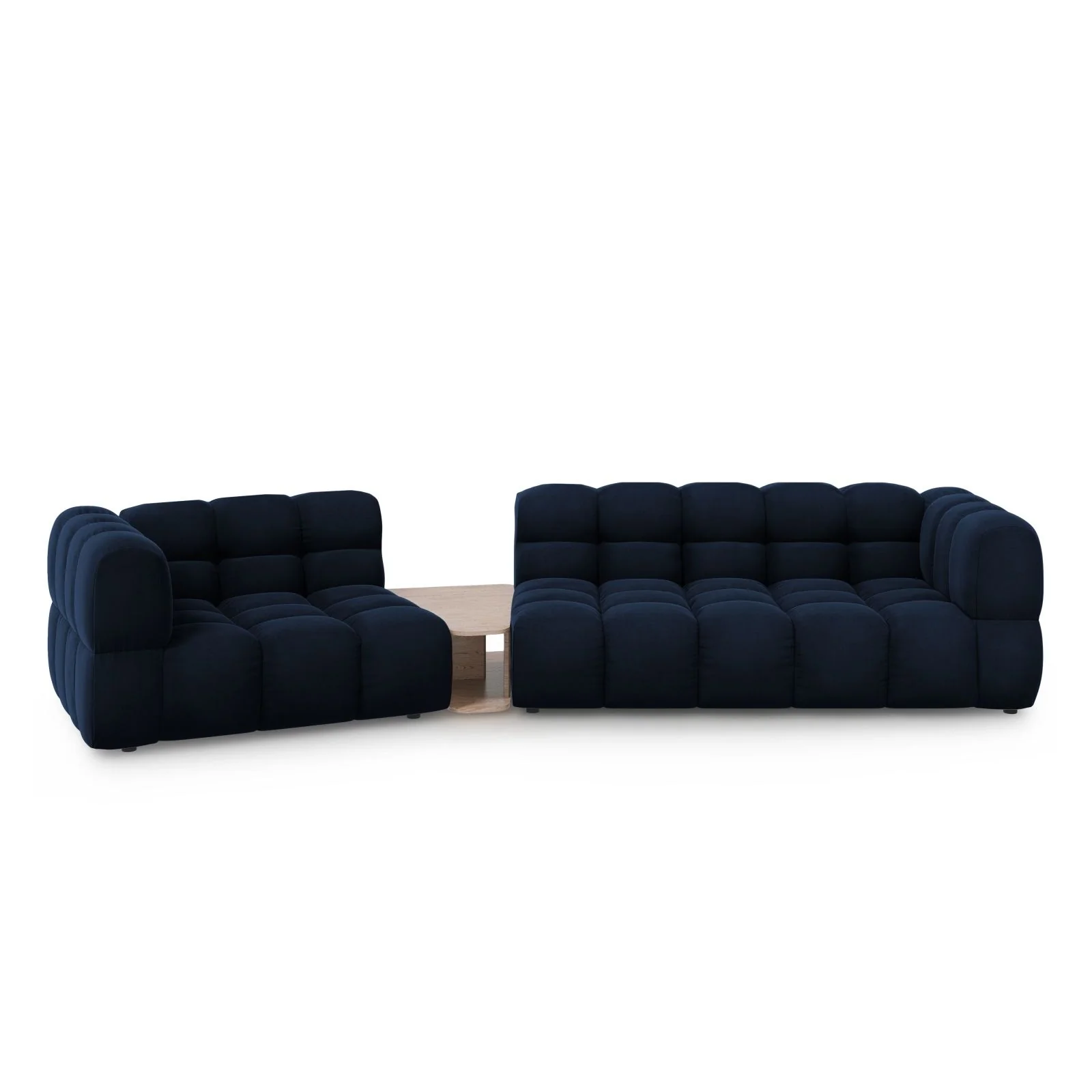 Sky Modulares 3-Sitzer Sofa, Linke Seite, aus Samt, 353x148 cm - Image 37
