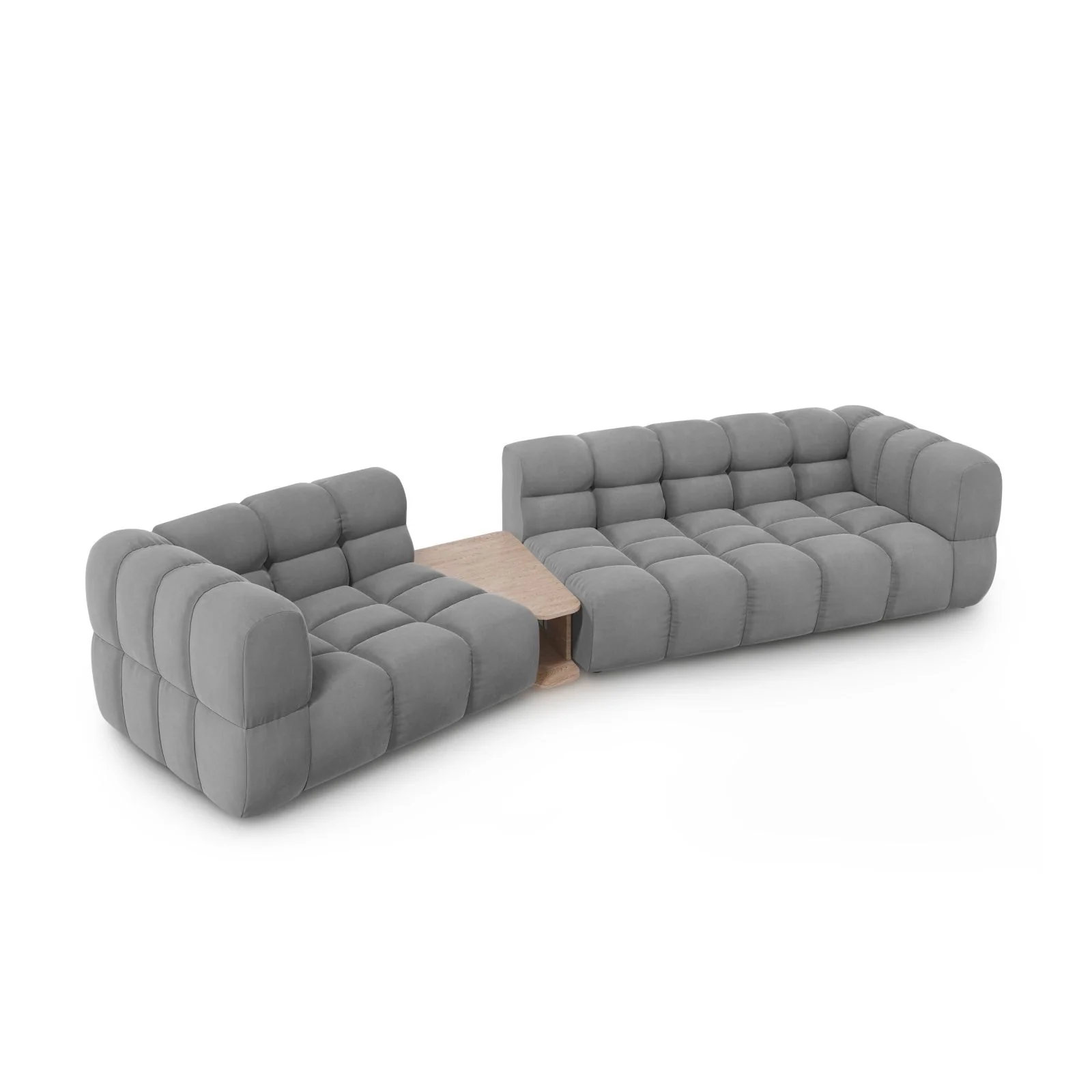 Sky Modulares 3-Sitzer Sofa, Linke Seite, aus Samt, 353x148 cm - Image 4