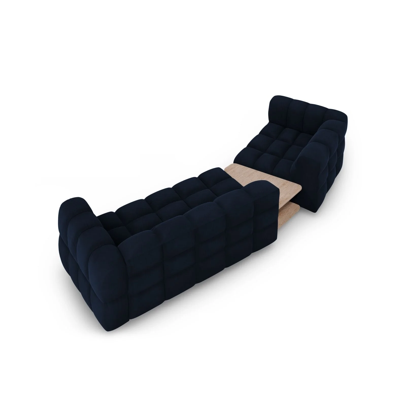 Sky Modulares 3-Sitzer Sofa, Linke Seite, aus Samt, 353x148 cm - Image 41