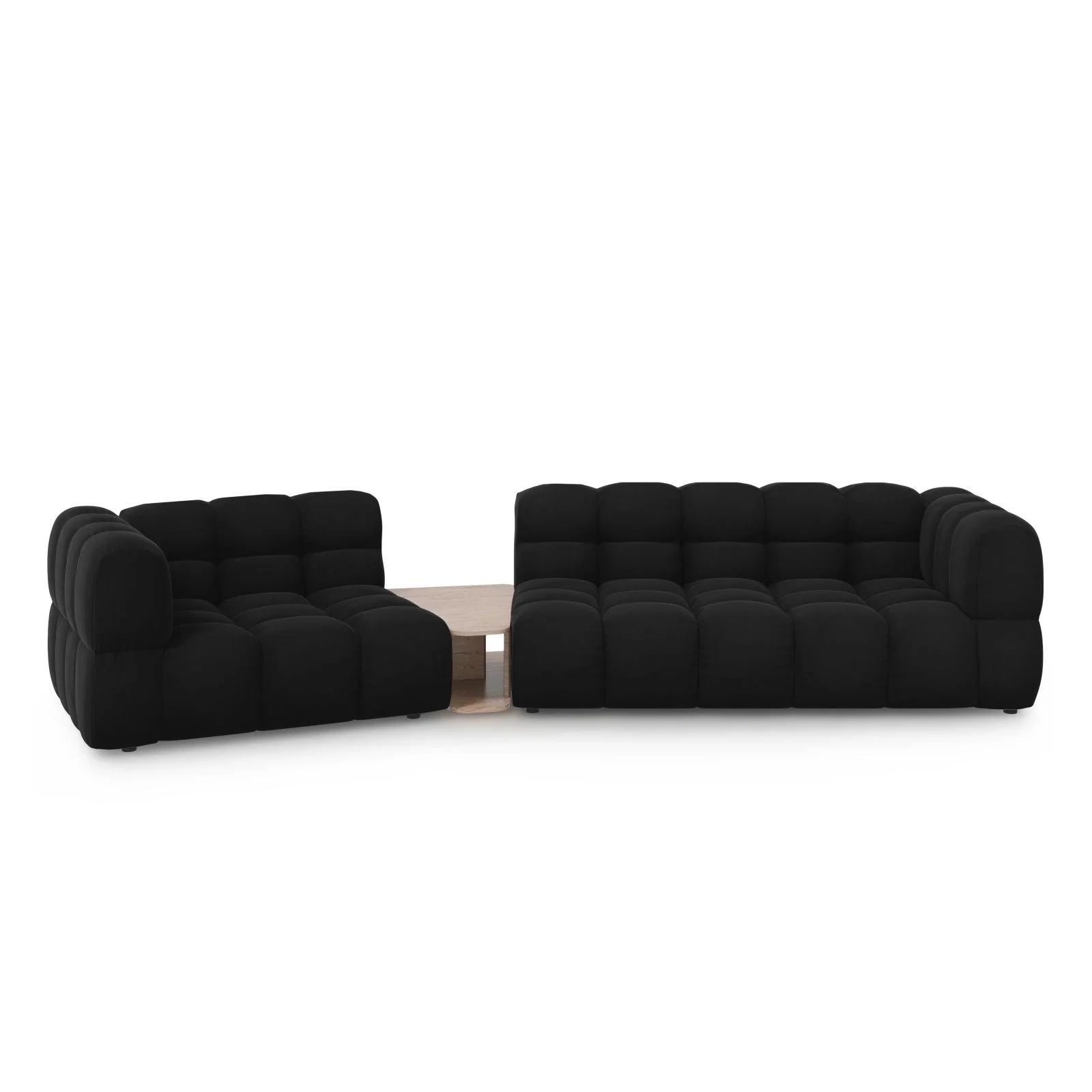 Sky Modulares 3-Sitzer Sofa, Linke Seite, aus Samt, 353x148 cm - Image 43