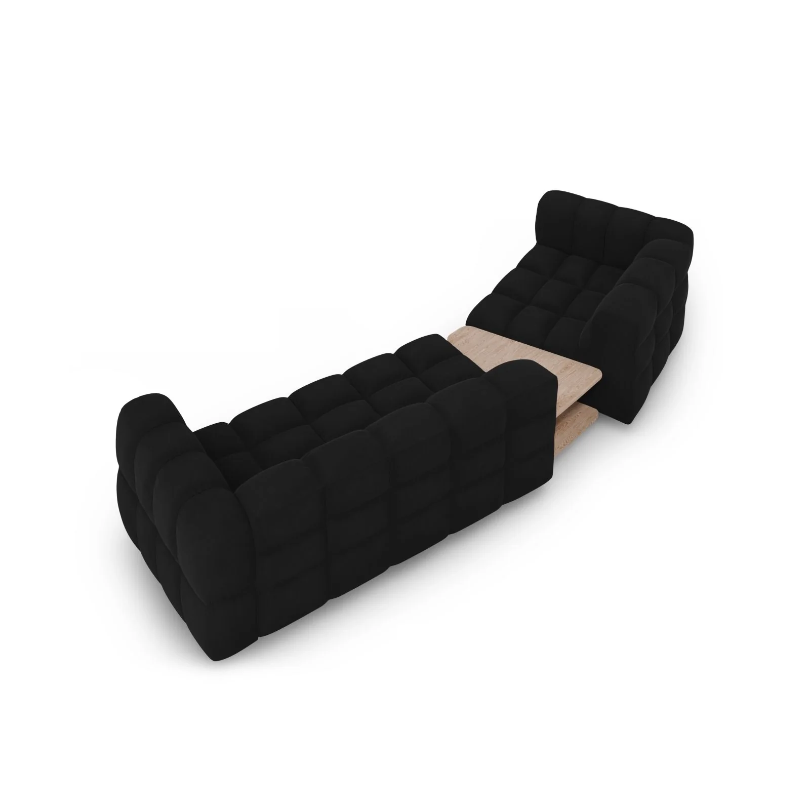 Sky Modulares 3-Sitzer Sofa, Linke Seite, aus Samt, 353x148 cm - Image 47