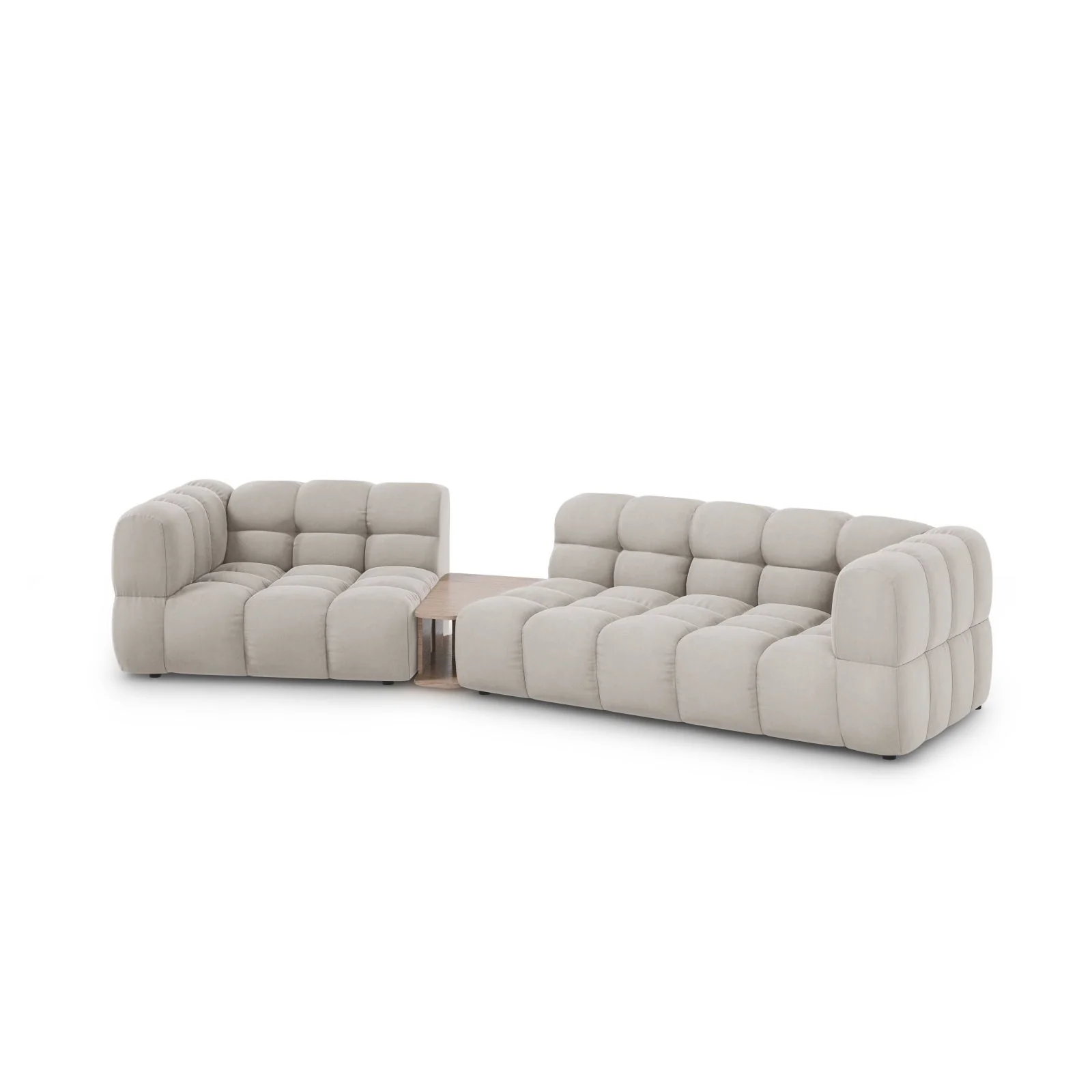 Sky Modulares 3-Sitzer Sofa, Linke Seite, aus Samt, 353x148 cm - Image 9
