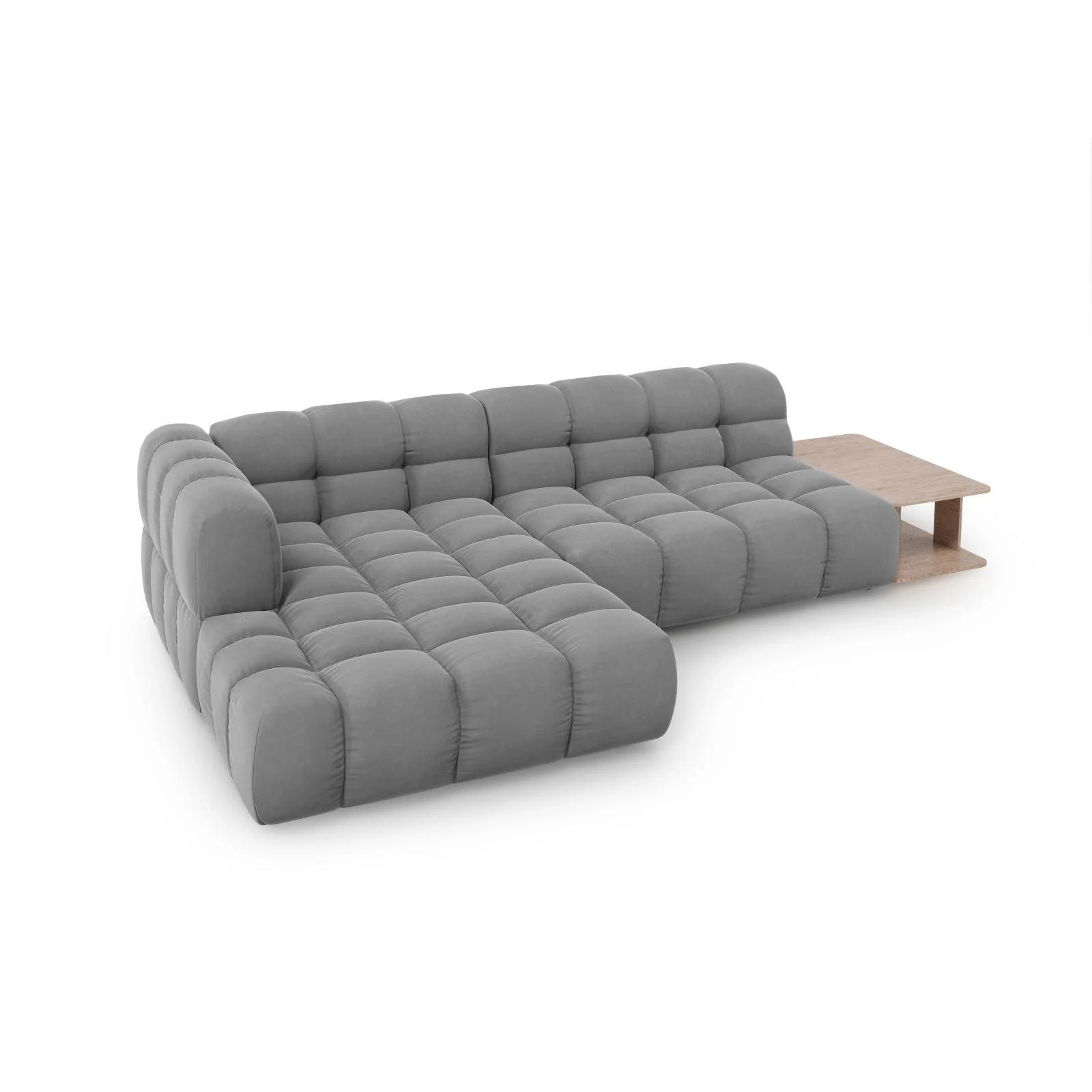 Sky Modulares 4-Sitzer Ecksofa, Linke Seite, aus Samt, 297x162 cm - Image 4