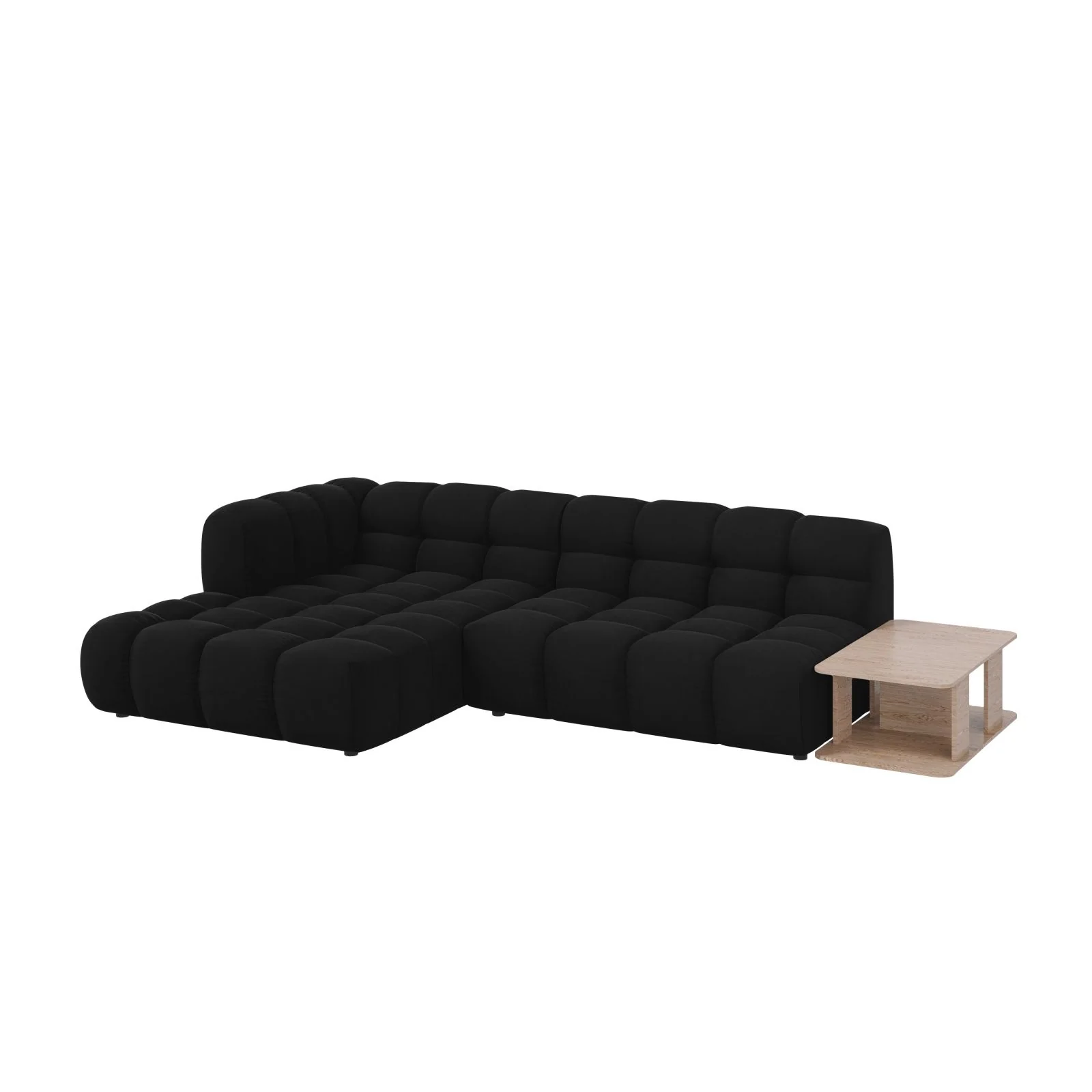 Sky Modulares 4-Sitzer Ecksofa, Linke Seite, aus Samt, 297x162 cm - Image 45