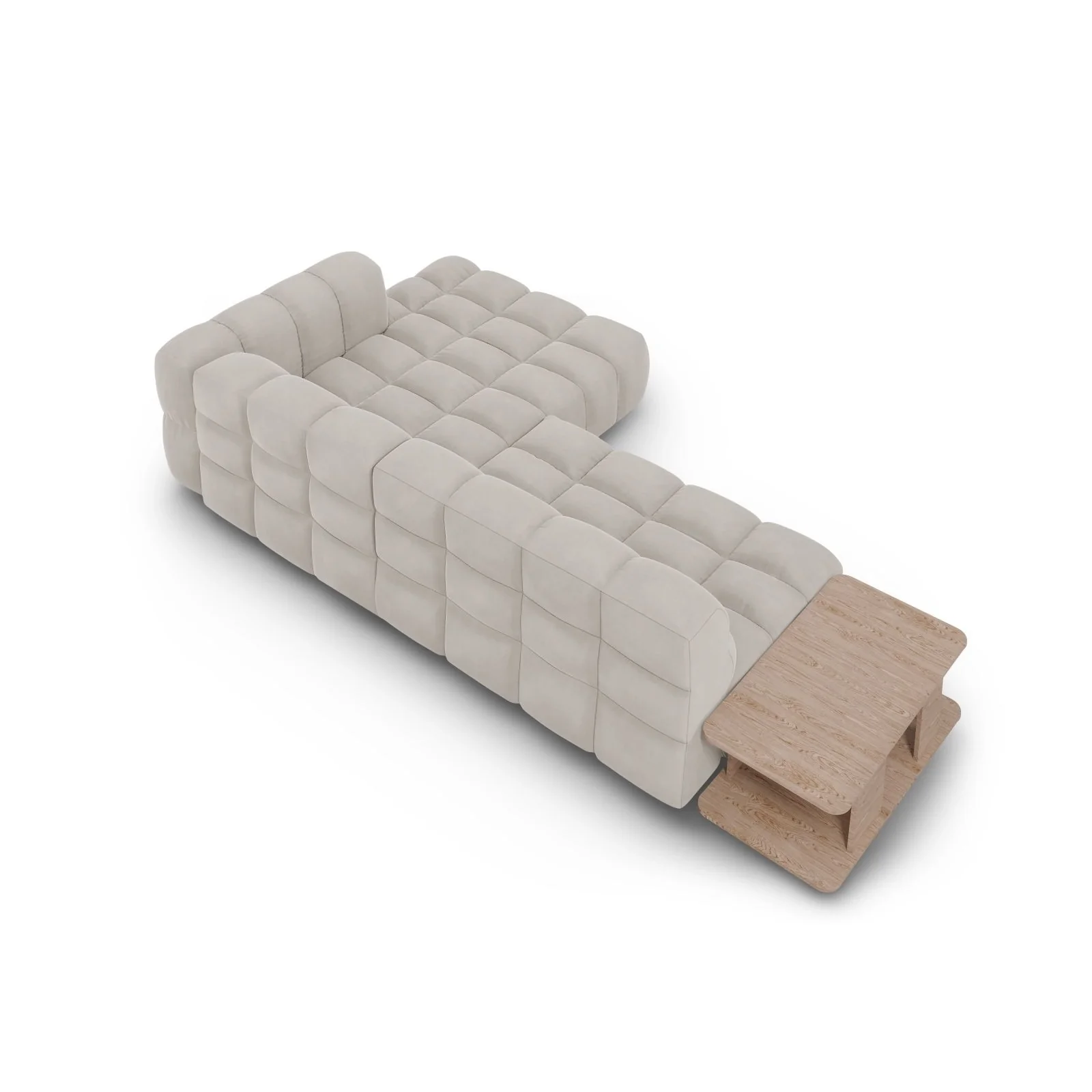 Sky Modulares 4-Sitzer Ecksofa, Rechte Seite, aus Samt, 297x162 cm - Image 11