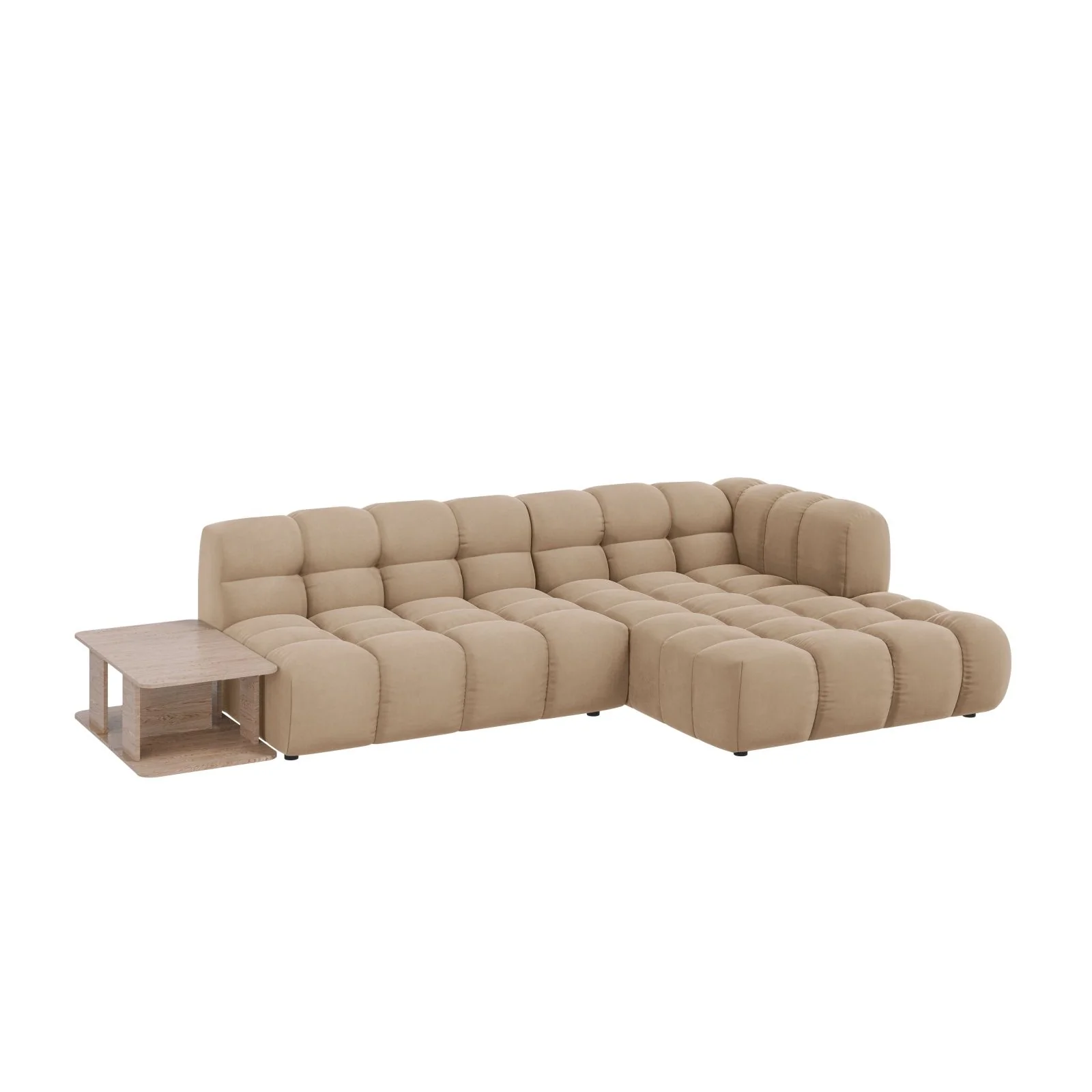 Sky Modulares 4-Sitzer Ecksofa, Rechte Seite, aus Samt, 297x162 cm - Image 15