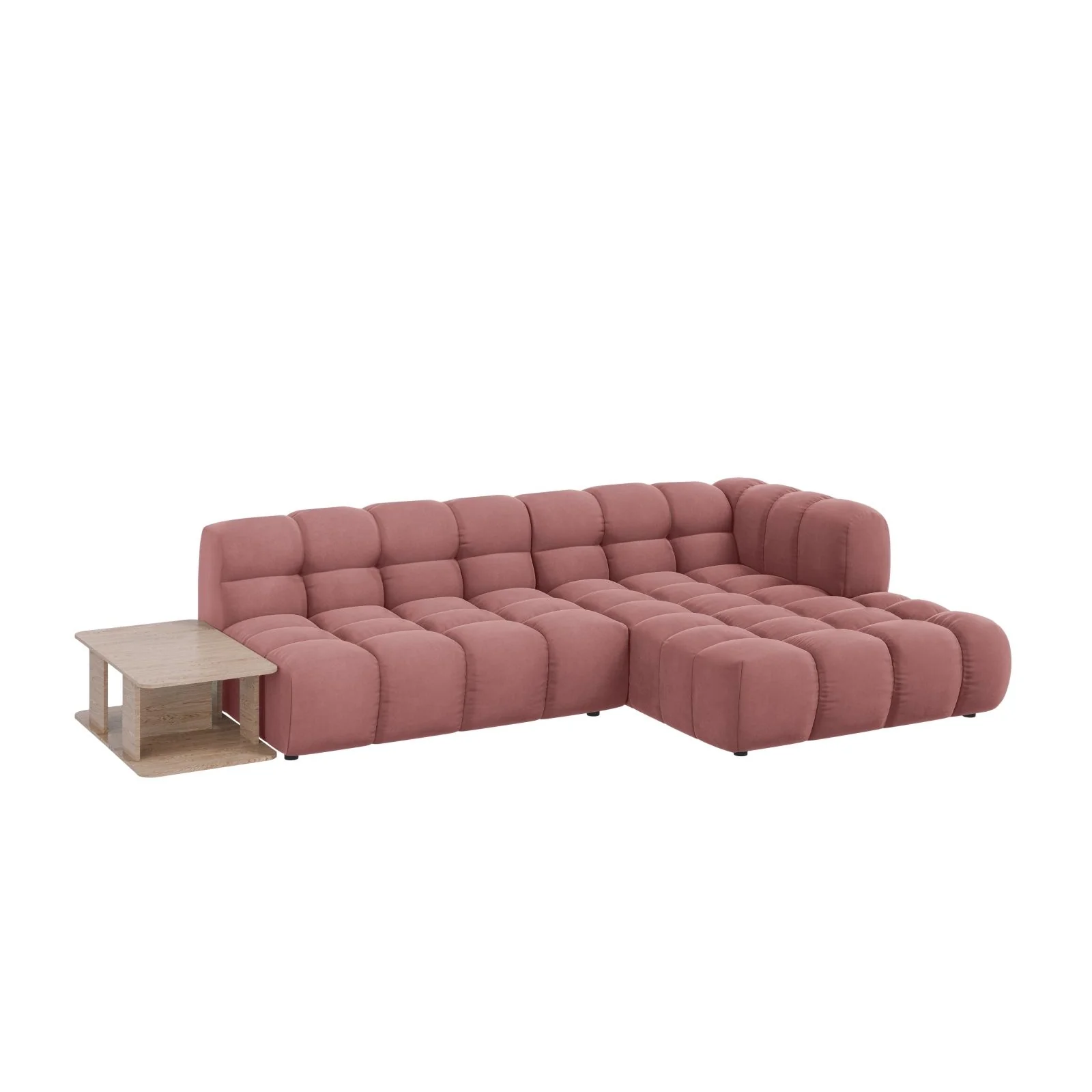 Sky Modulares 4-Sitzer Ecksofa, Rechte Seite, aus Samt, 297x162 cm - Image 21